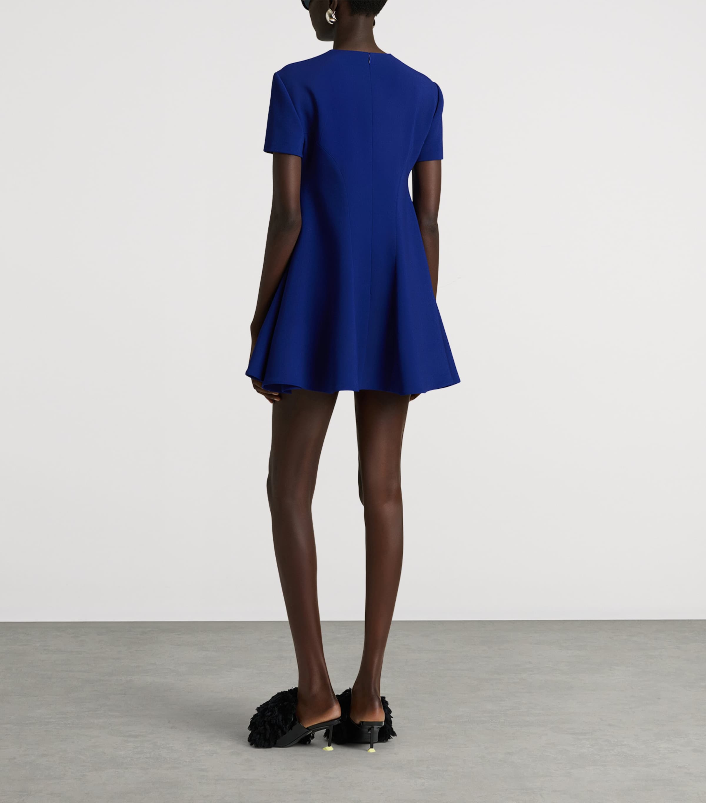 Givenchy Womens Round-Neck Flared Mini Dress Image 4