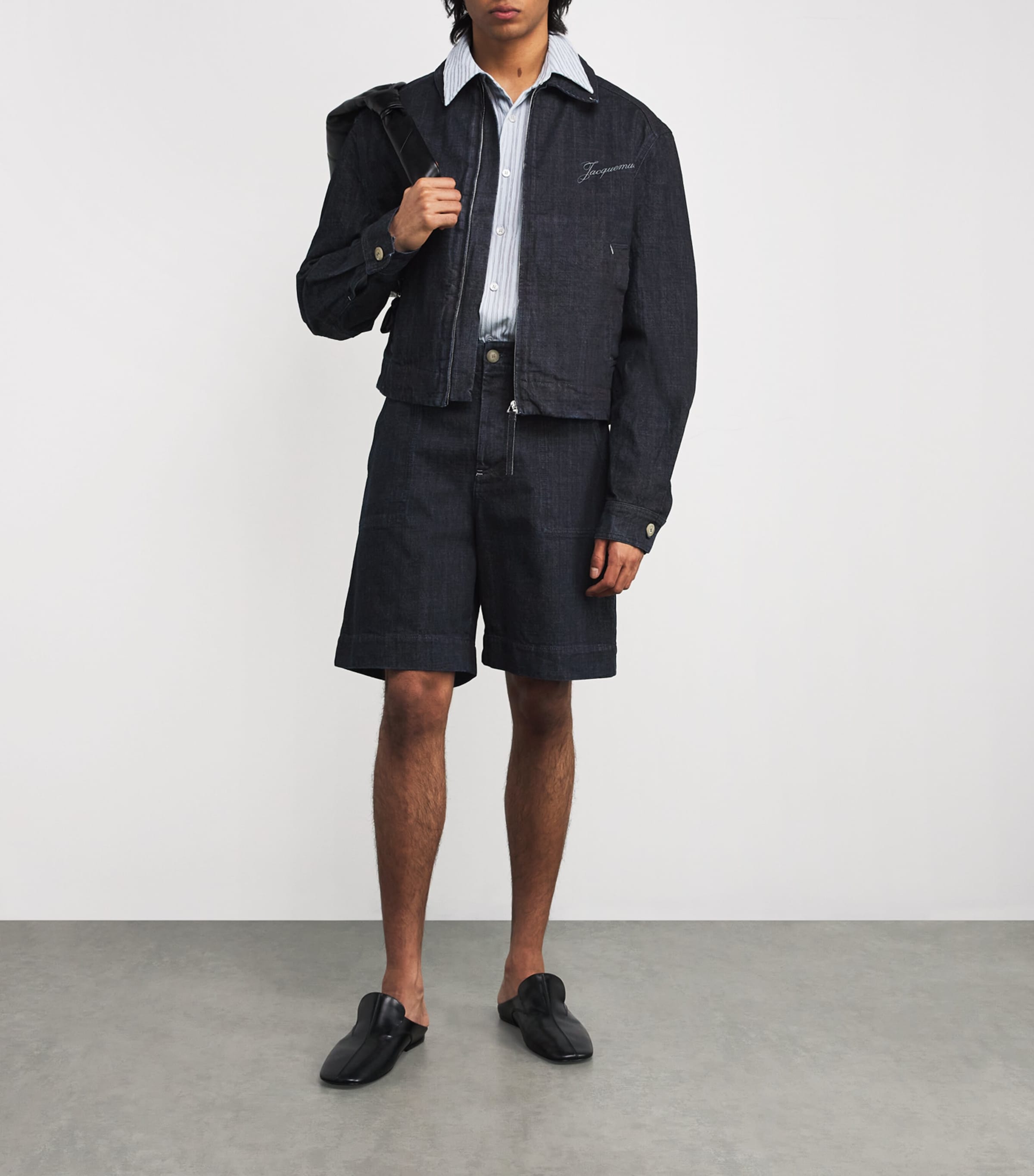 Logo Denim Jacket DARK NAVY Image 2