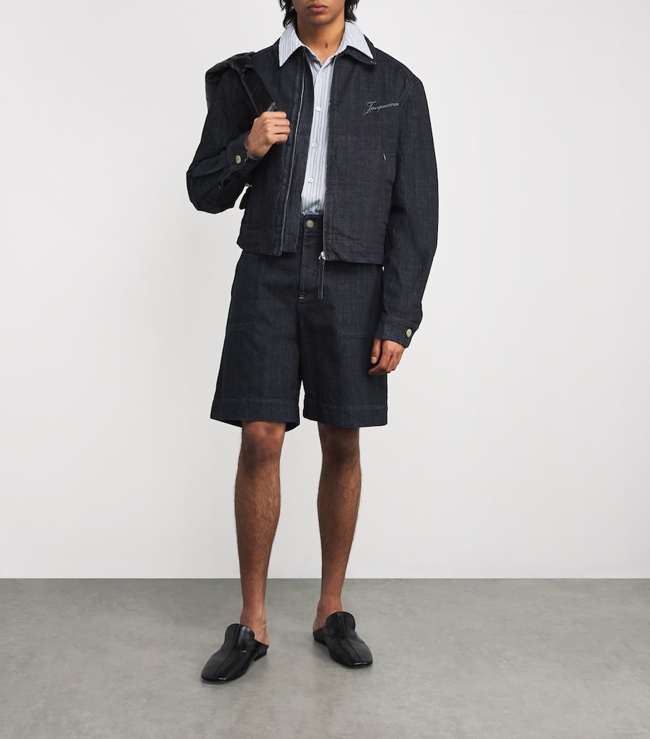 Logo Denim Jacket DARK NAVY Image 2