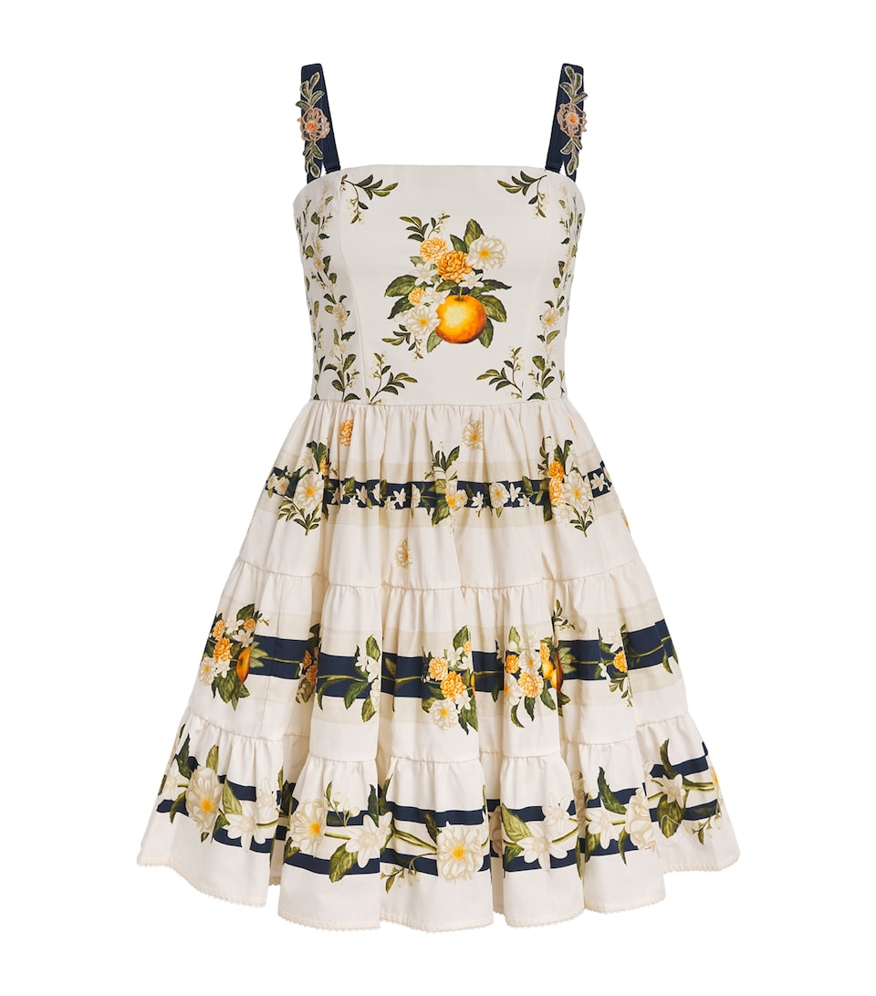 Agua By Agua Bendita Cotton Floral lima Valle Mini Dress