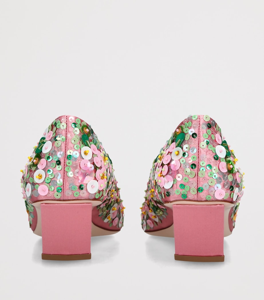 Roger Vivier Sequinned Belle Vivier Pumps 45 Pink Comb Image 4