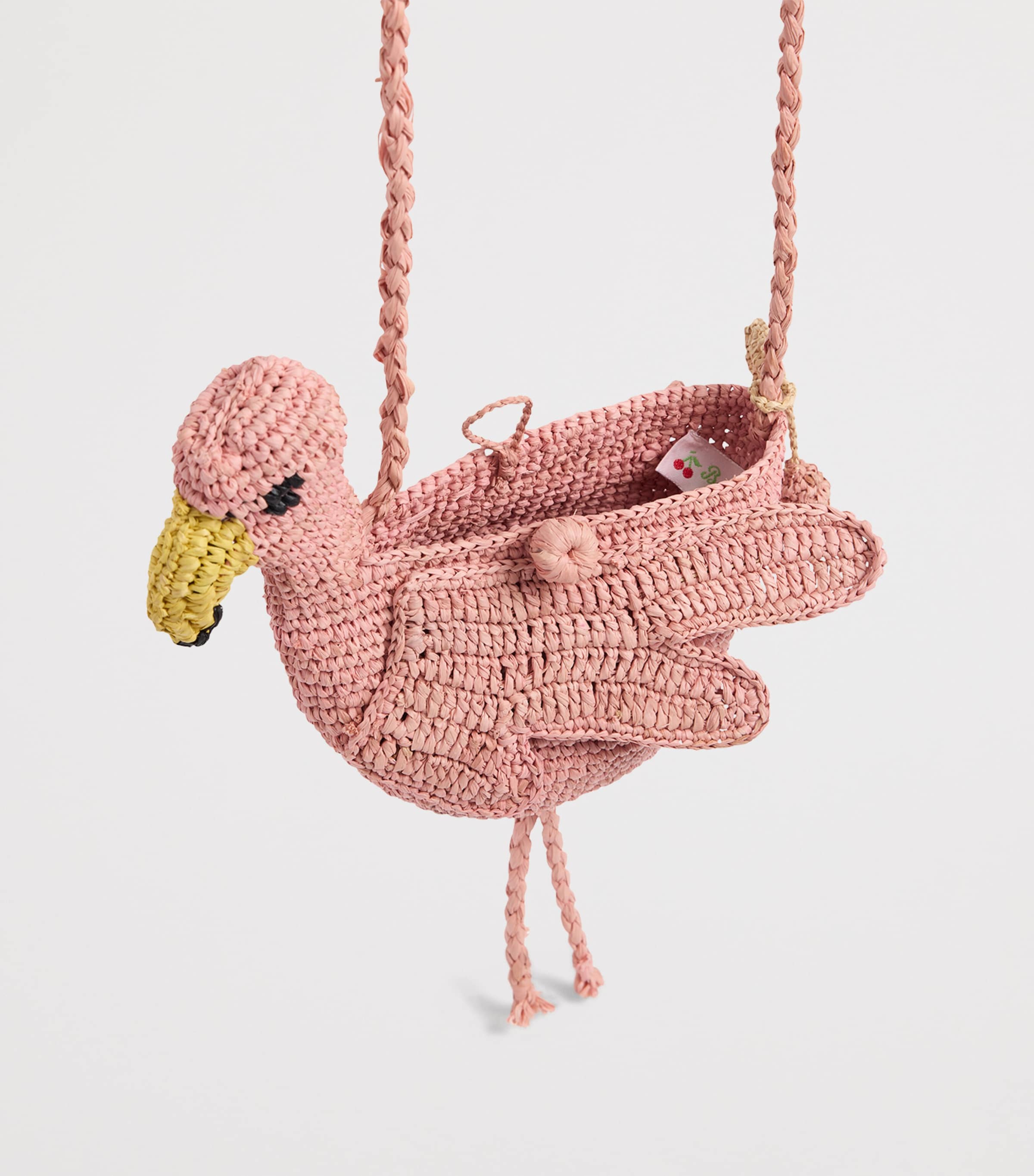 Raffia Flamingo Handbag LILAS Image 3