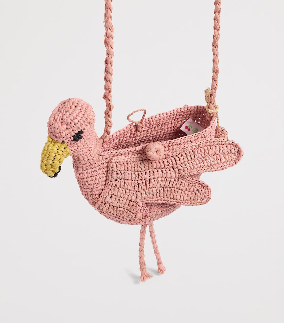 Raffia Flamingo Handbag LILAS Image 3