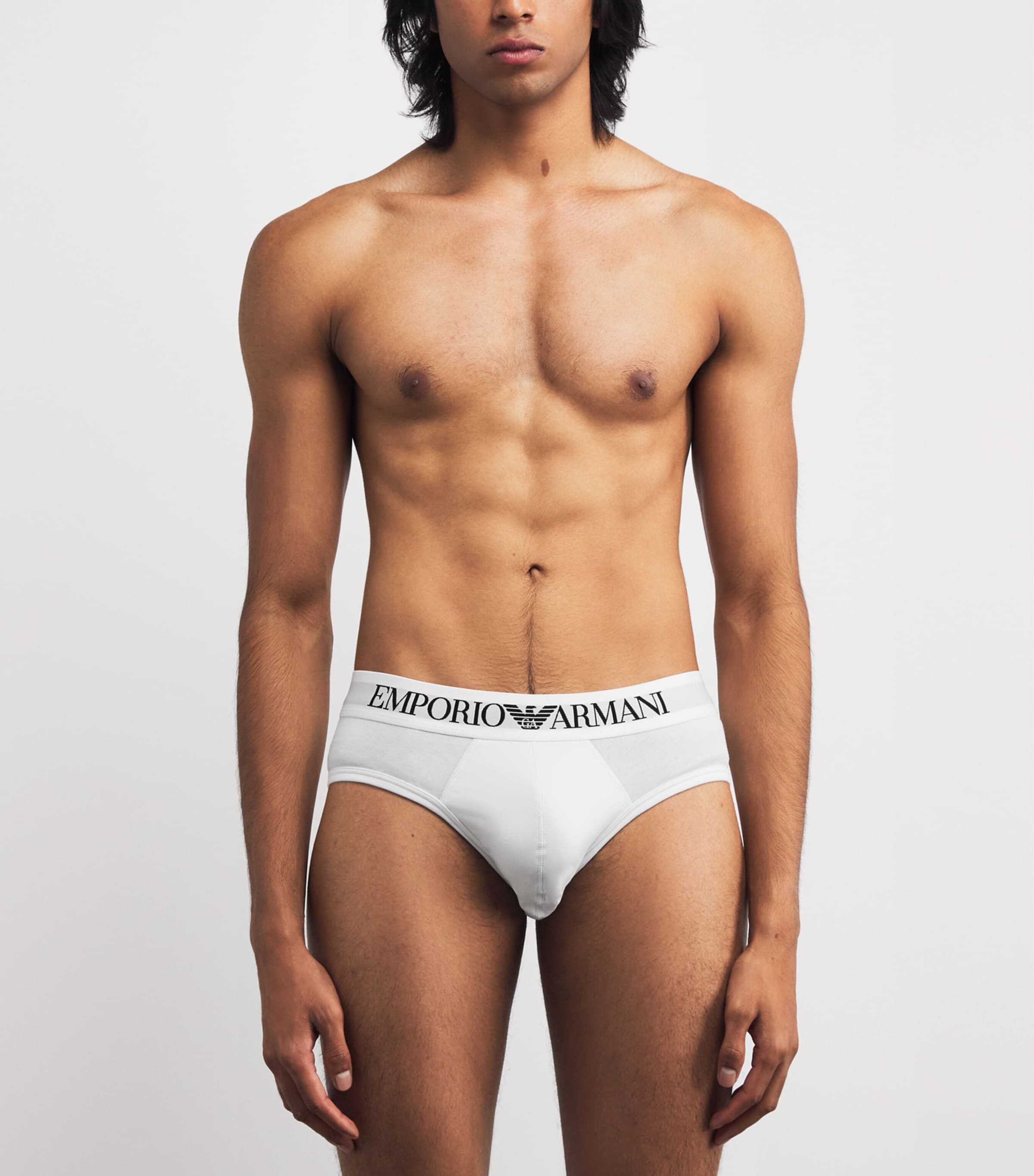 Stretch-Cotton Logo Briefs U0002 WHITE Image 2