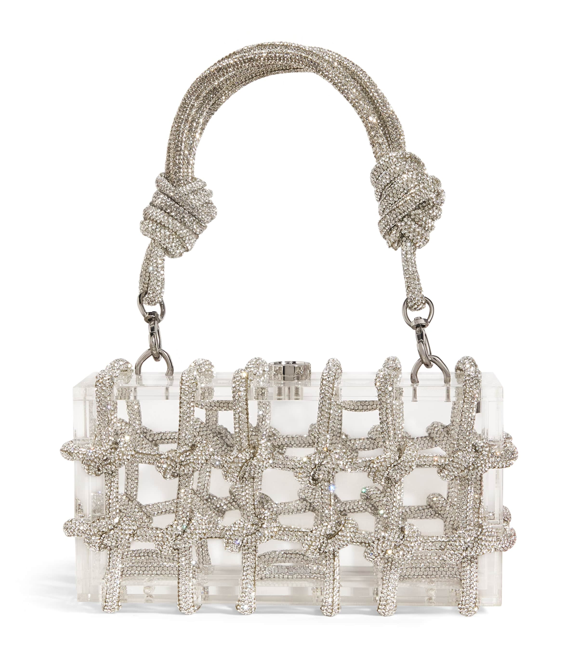 Shop Cult Gaia Rhinestone Bess Shoulder Bag In Clear