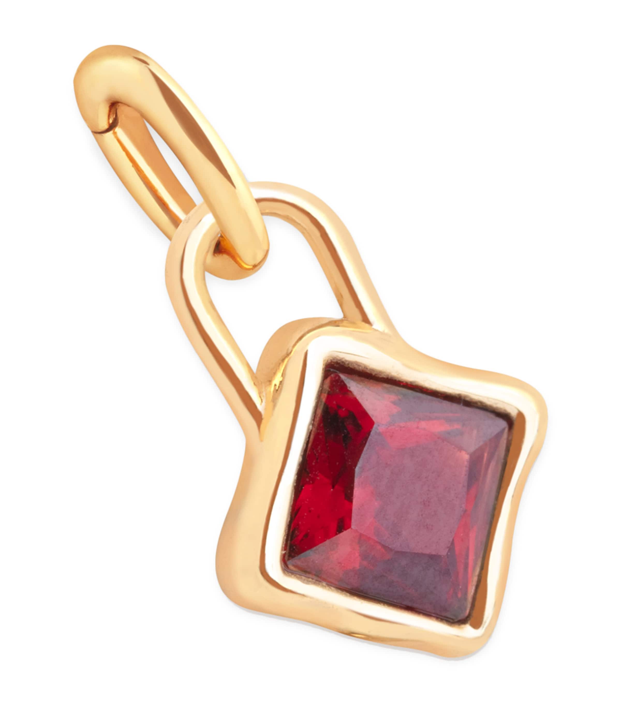 Astrid & Miyu Gold-Plated January Birthstone Charm Gold Image 1