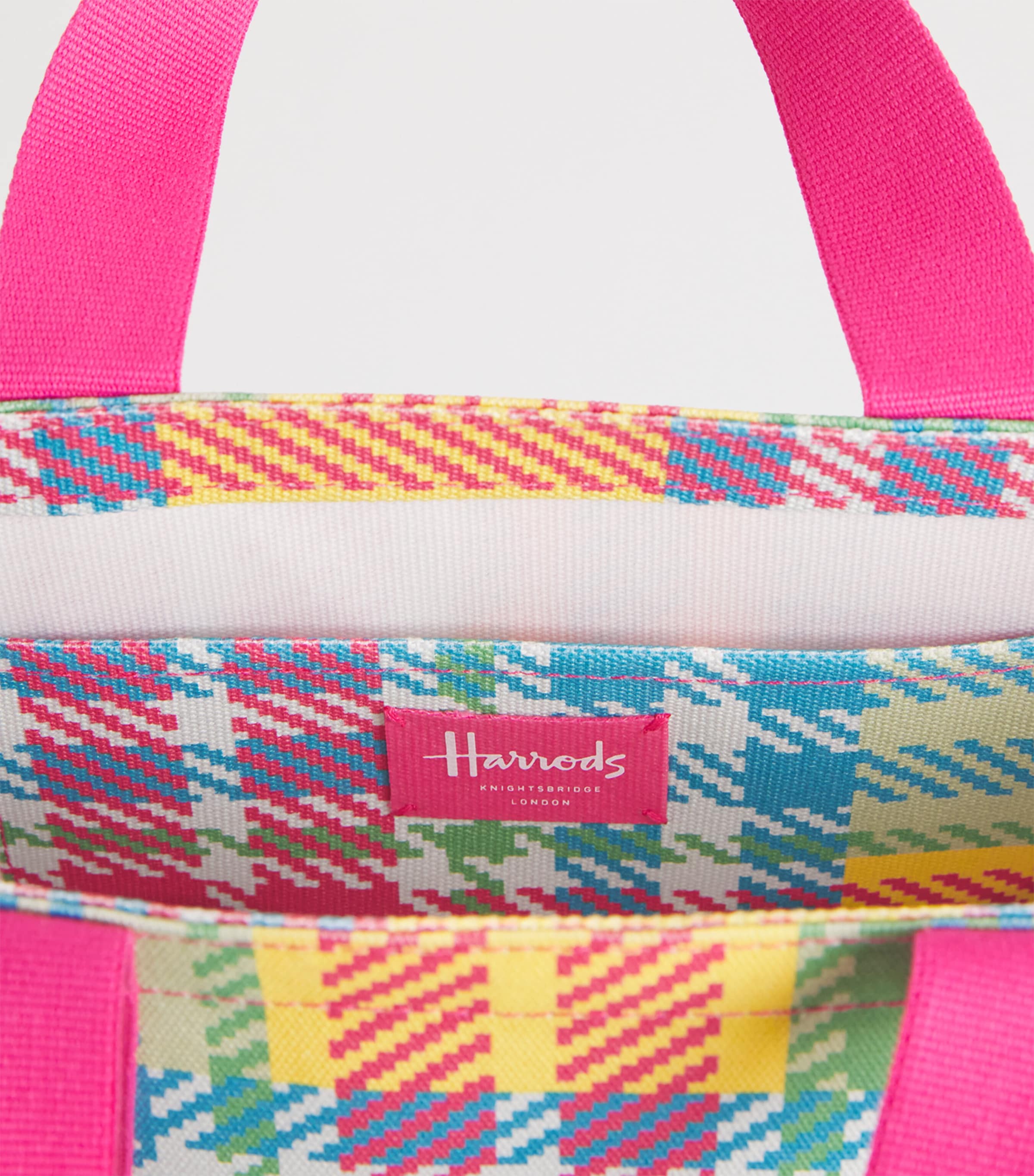 Harrods Mini Madras Check Tote Bag Image 4