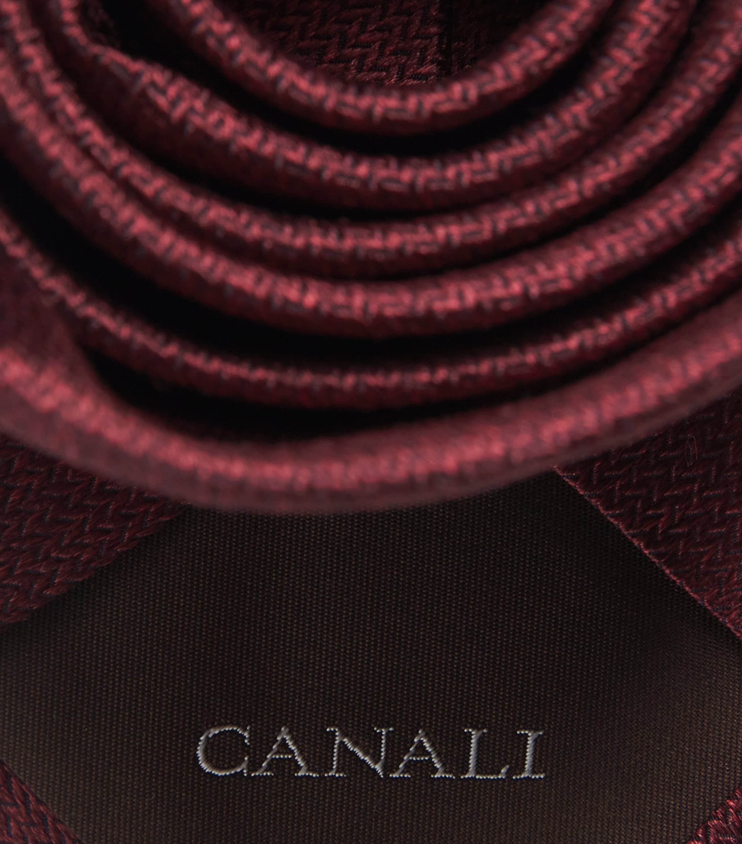 Canali Silk Diagonal Weave Tie Image 3