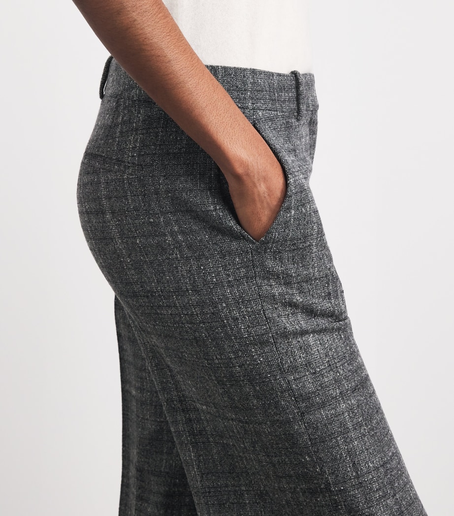Wool-Blend Malfile Tailored Trousers CHARCOAL MULTI - QDY Image 6
