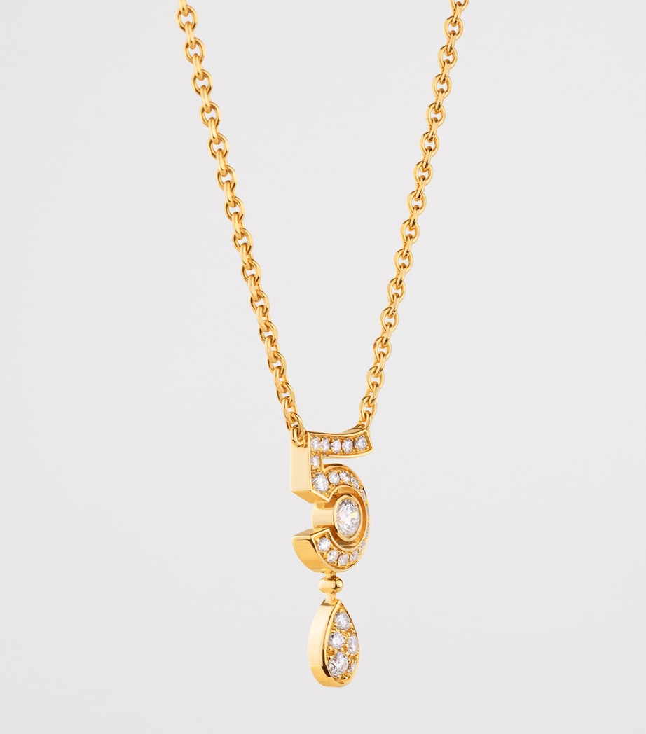 Yellow Gold and Diamond Eternal N°5 Necklace YELLOW Image 5