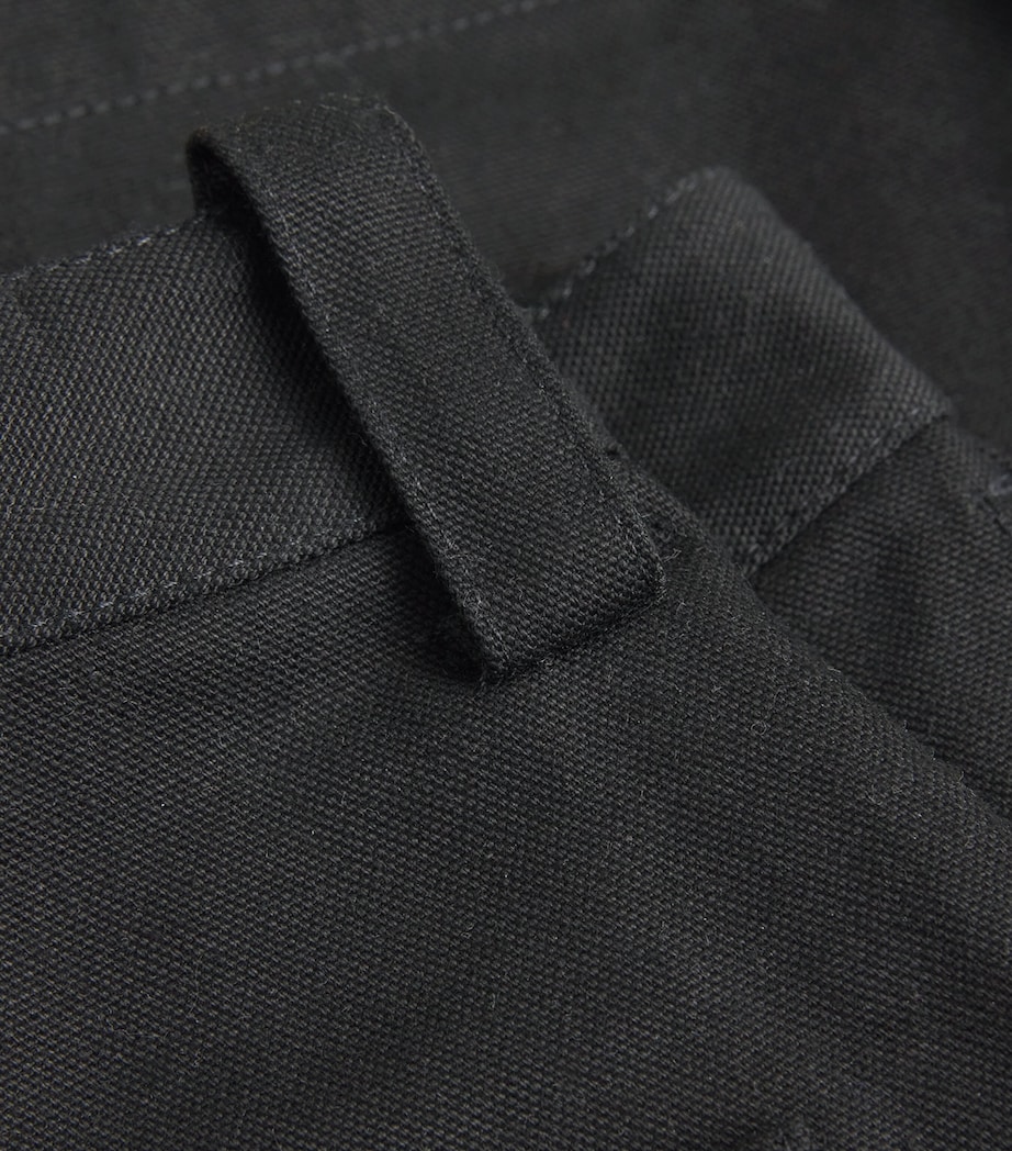 x Aaron Levine Cotton Canvas Denver Cargo Trousers BLACK Image 5