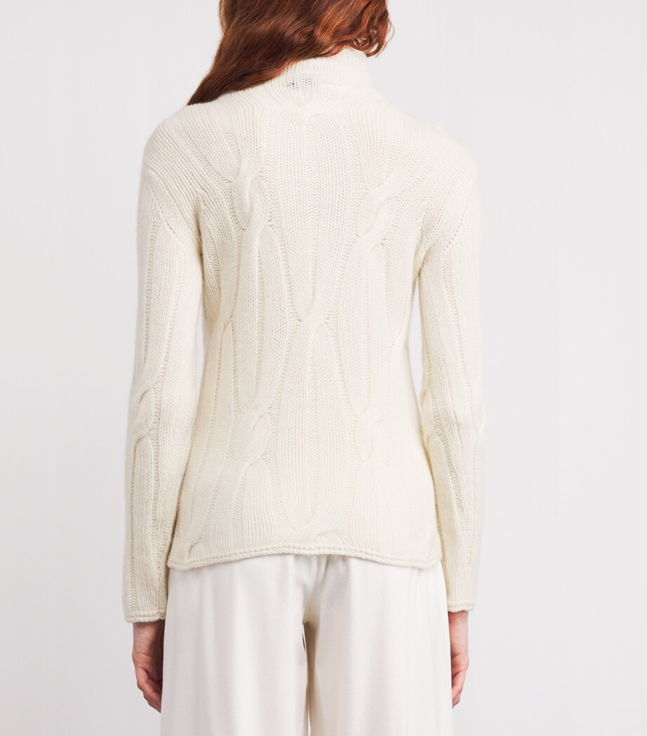 Kid Cashmere Cable-Knit Sweater 0-R WHITE Image 4