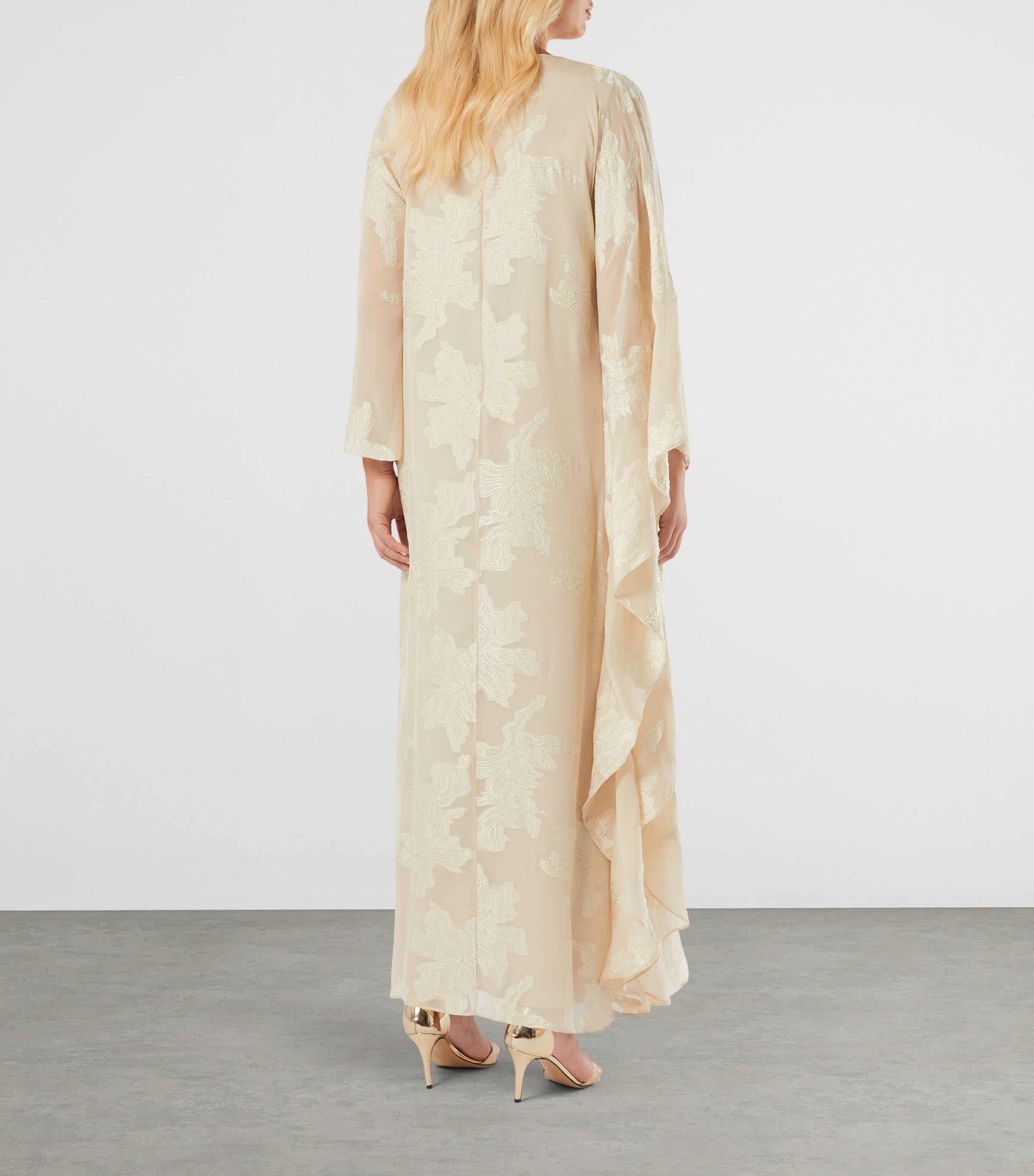 Silk-Blend Sughero Maxi Dress SAND Image 3