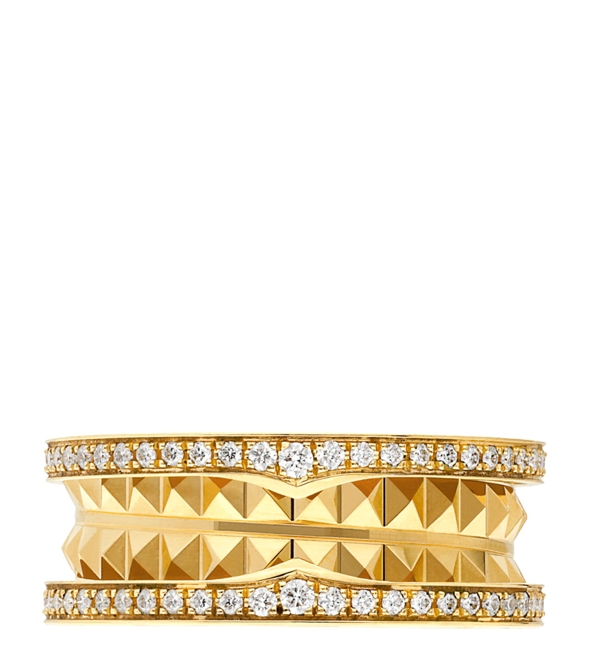 Yellow Gold and Diamond B.zero1 Rock Two-Band Ring YELLOW GOLD Image 3