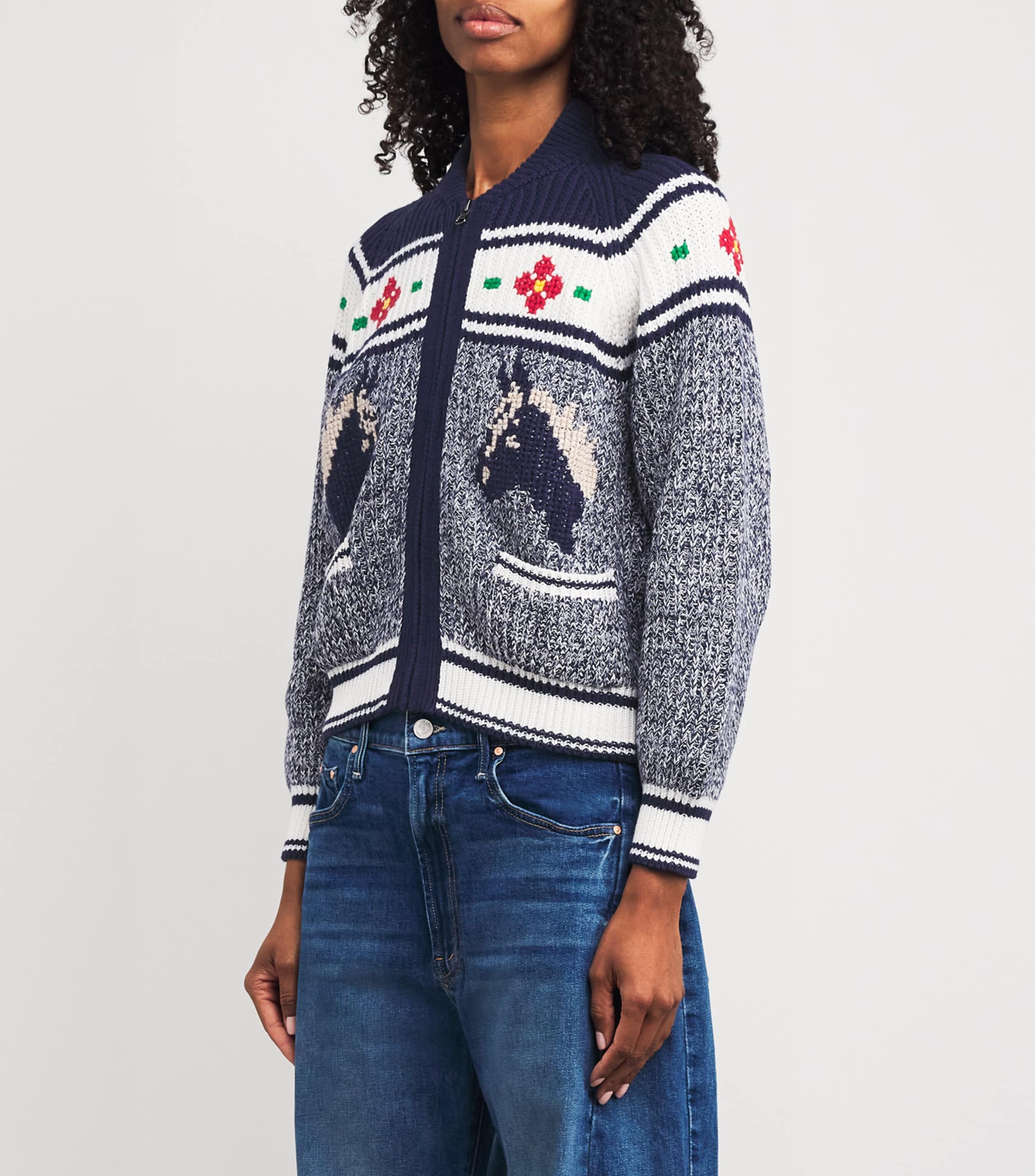 MOTHER Womens The Try Outs Zip-Up Cardigan H.o.r.s.e. Image 3