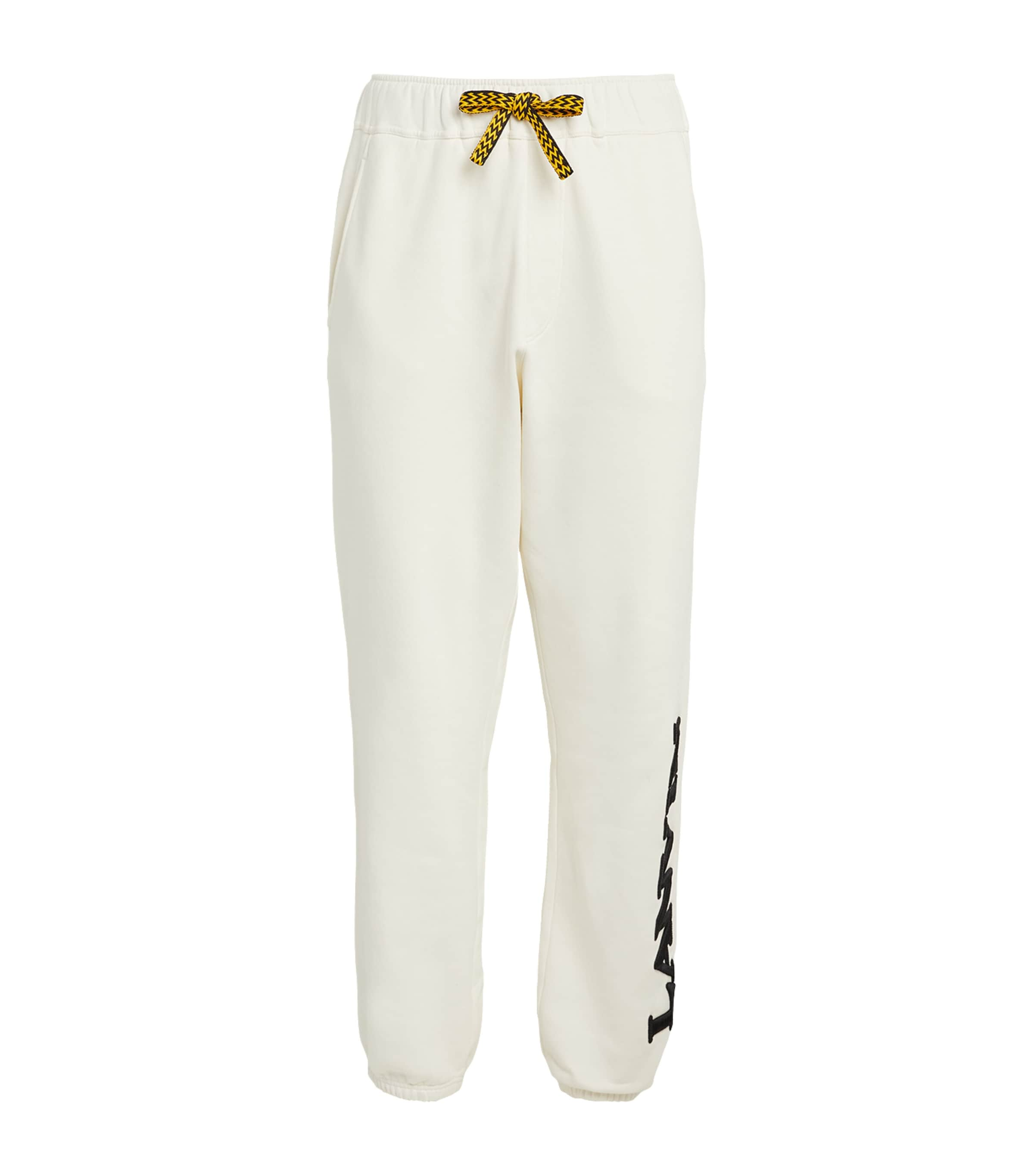 Lanvin X Future Logo Embroidered Sweatpants In White