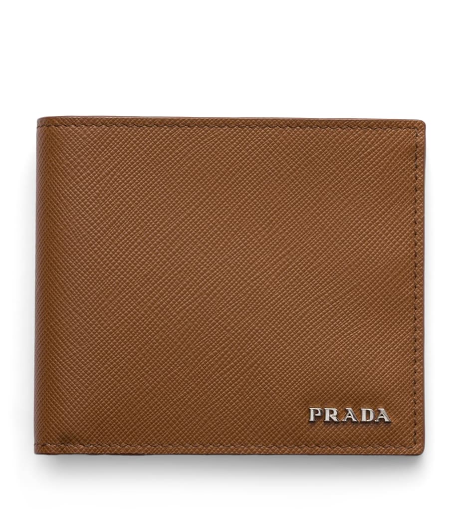Prada Saffiano Leather Wallet Brown Image 1