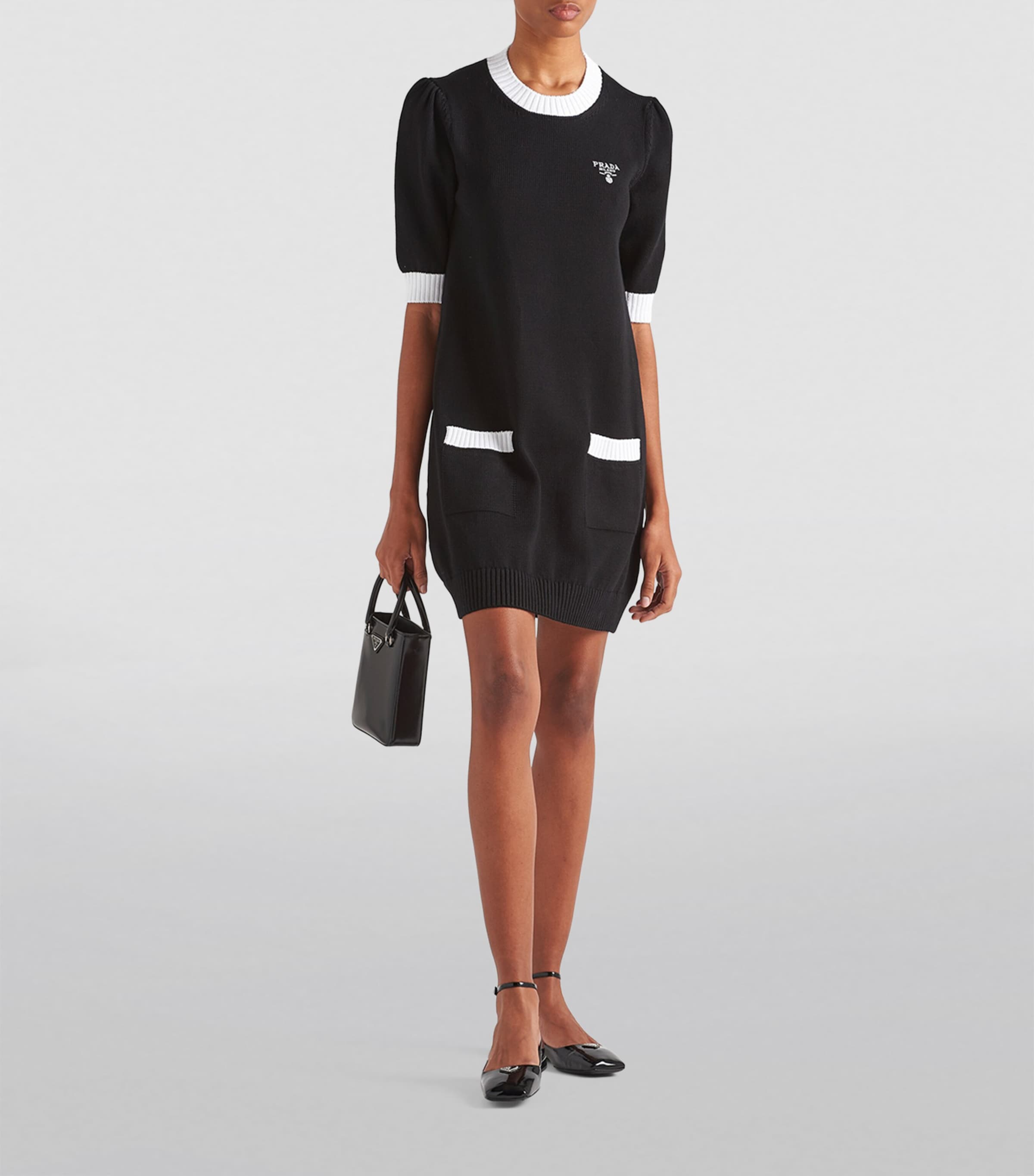 【プラダ・PRADA】Cotton mini-dress Prada Sable Cotton Mini Dress in Natural | Lyst
