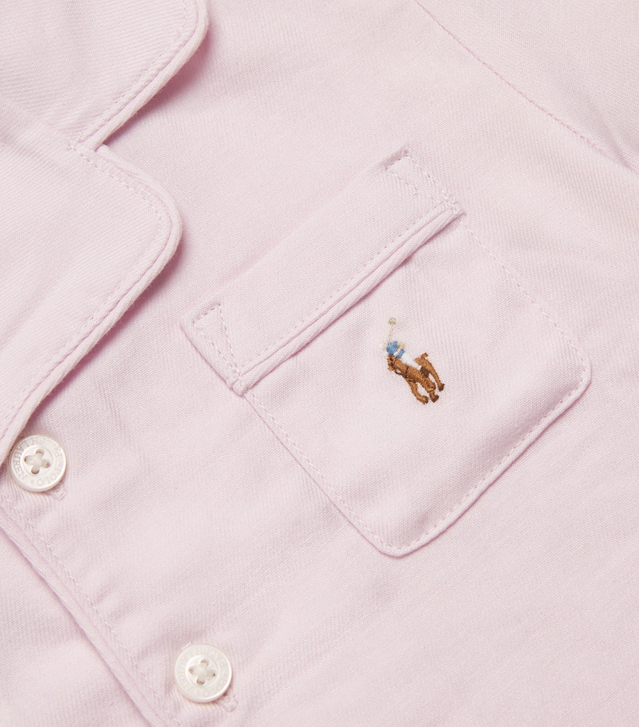 Ralph Lauren Kids Cotton Pyjama Set (4-6 Years) Deco Pink Oxford Image 4