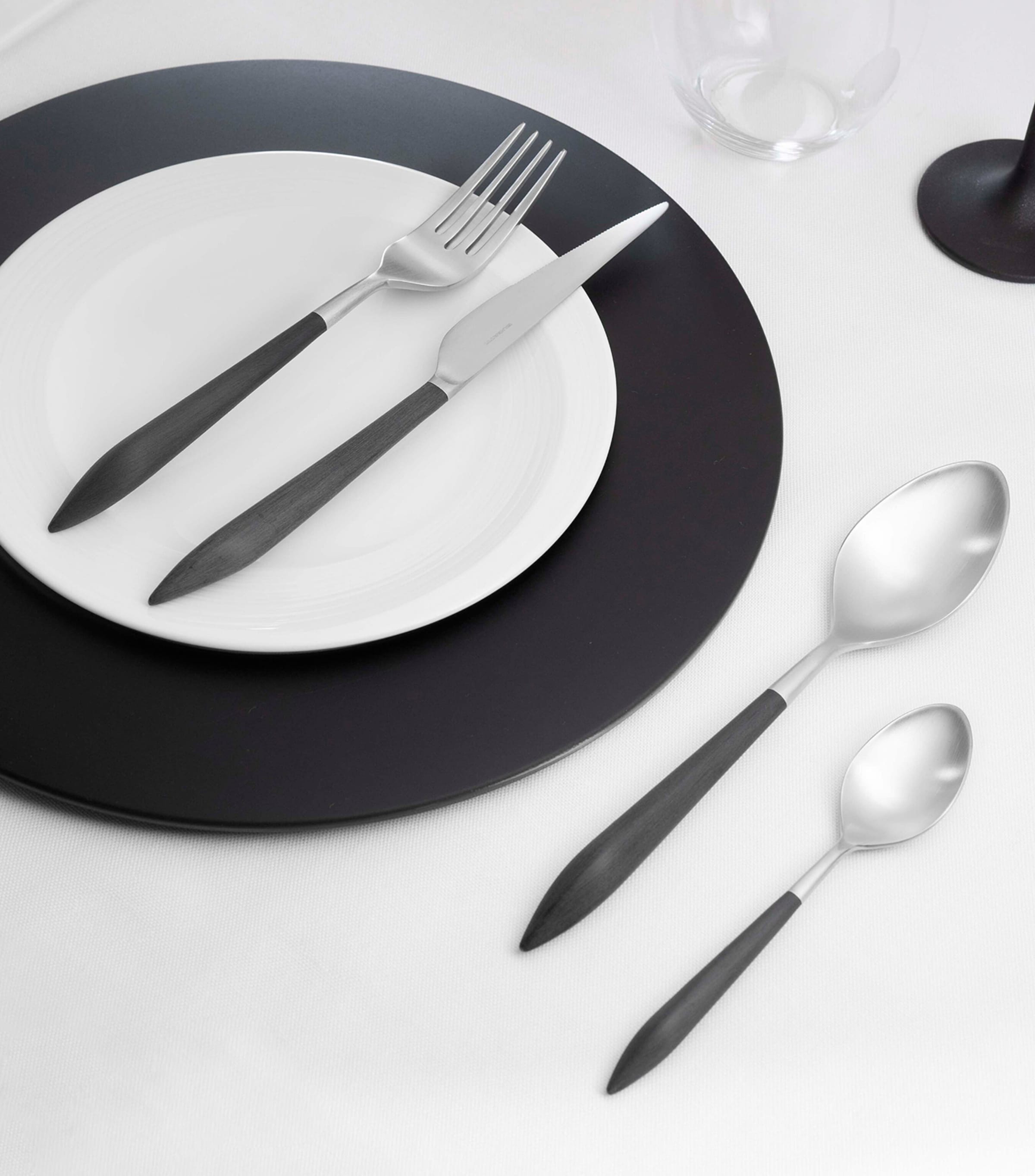 Ares Stainless Steel 24-Piece Cutlery Set BLACK Image 3