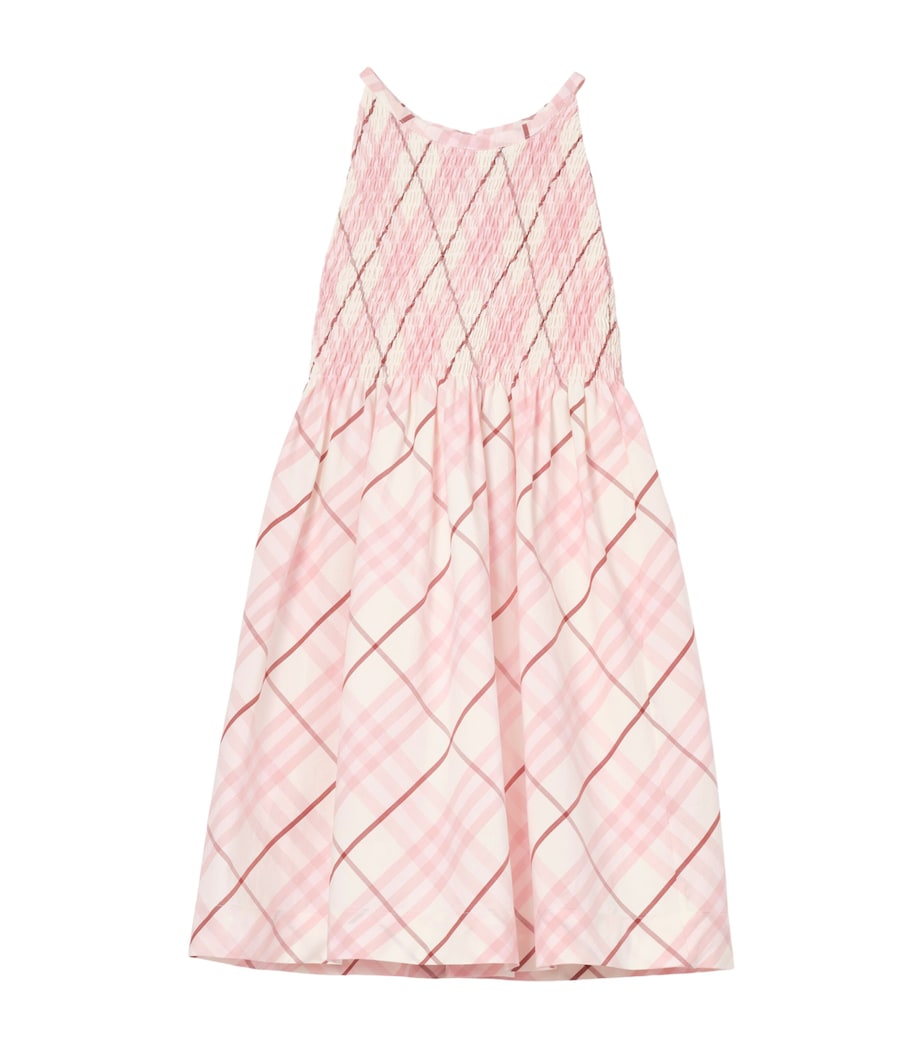Burberry Kids Cotton Check Sleeveless Dress (14 Years) Flora Pink Ip Check Image 1
