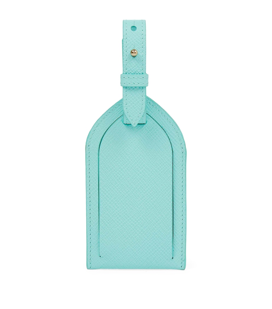 Panama Leather Luggage Tag BRIGHT AQUA Image 1