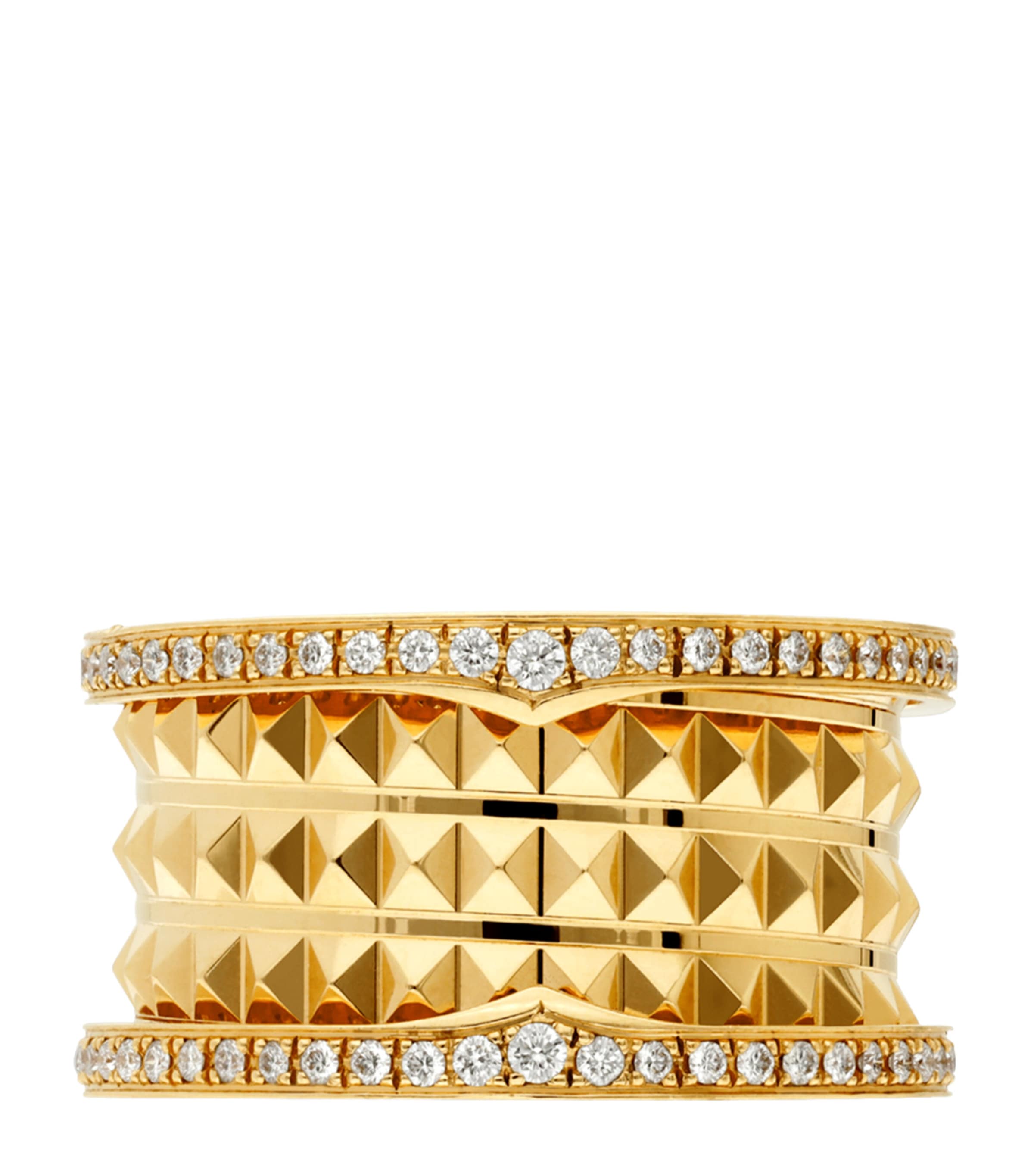 Yellow Gold and Diamond B.zero1 Rock Four-Band Ring YELLOW GOLD Image 3