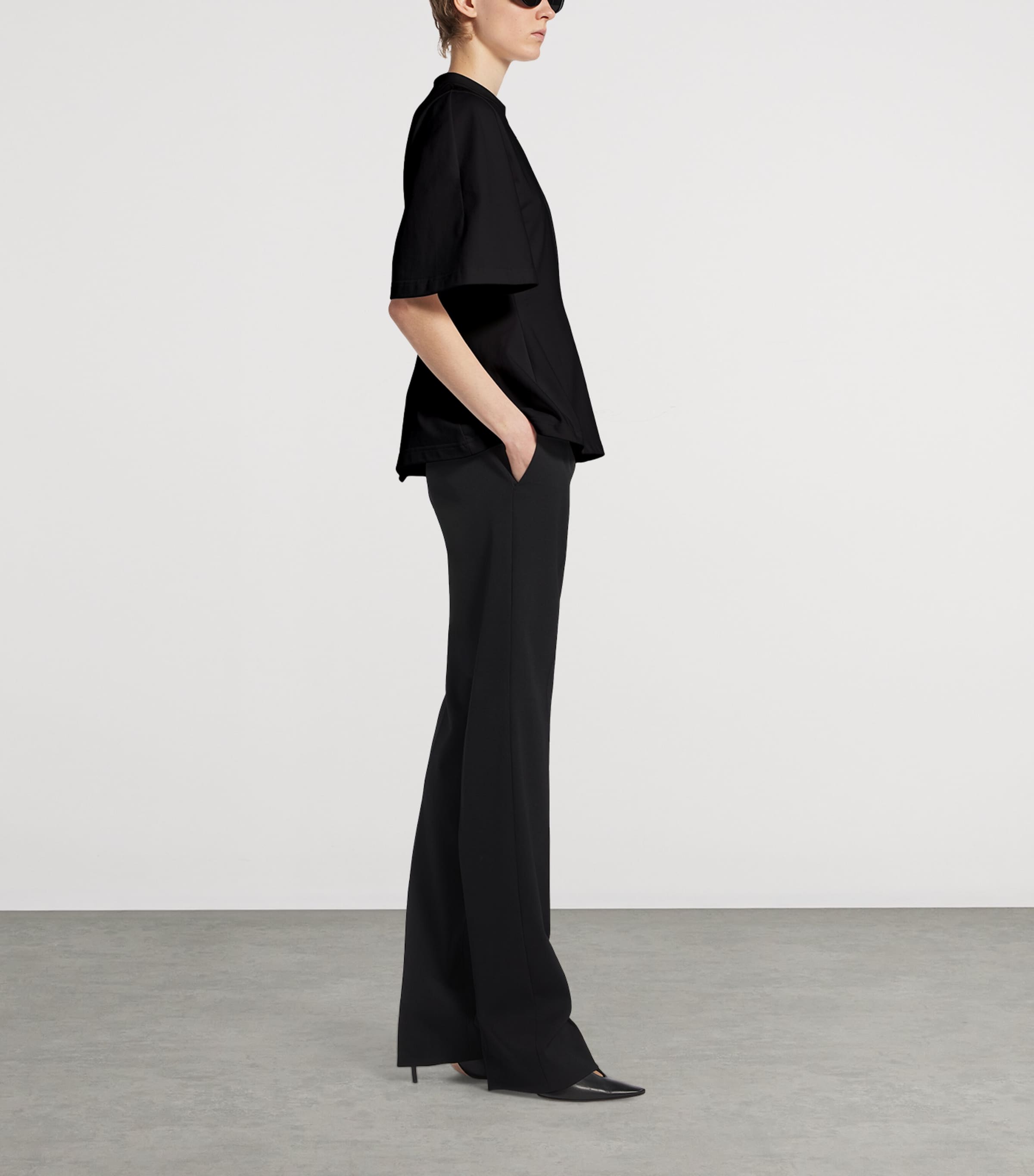 Balenciaga Womens Cotton Shaped T-Shirt Image 4
