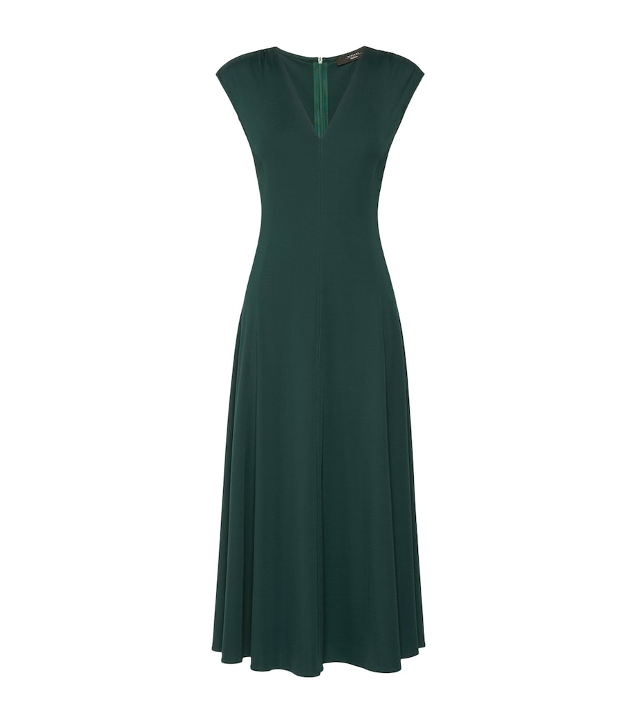 Weekend Max Mara Womens Jersey Midi Dress Green Image 1