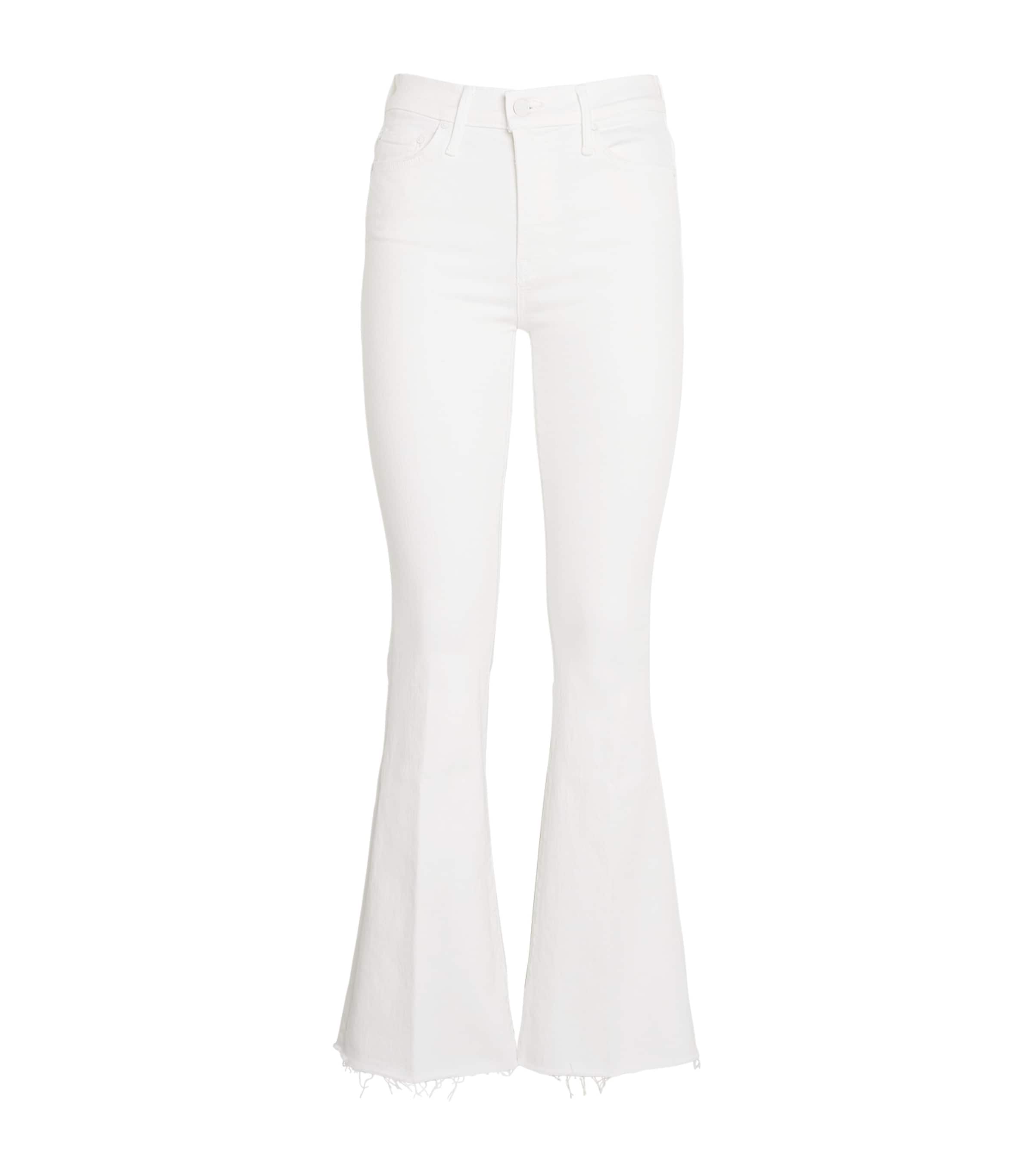 Mother Kick Flare Jeans In White