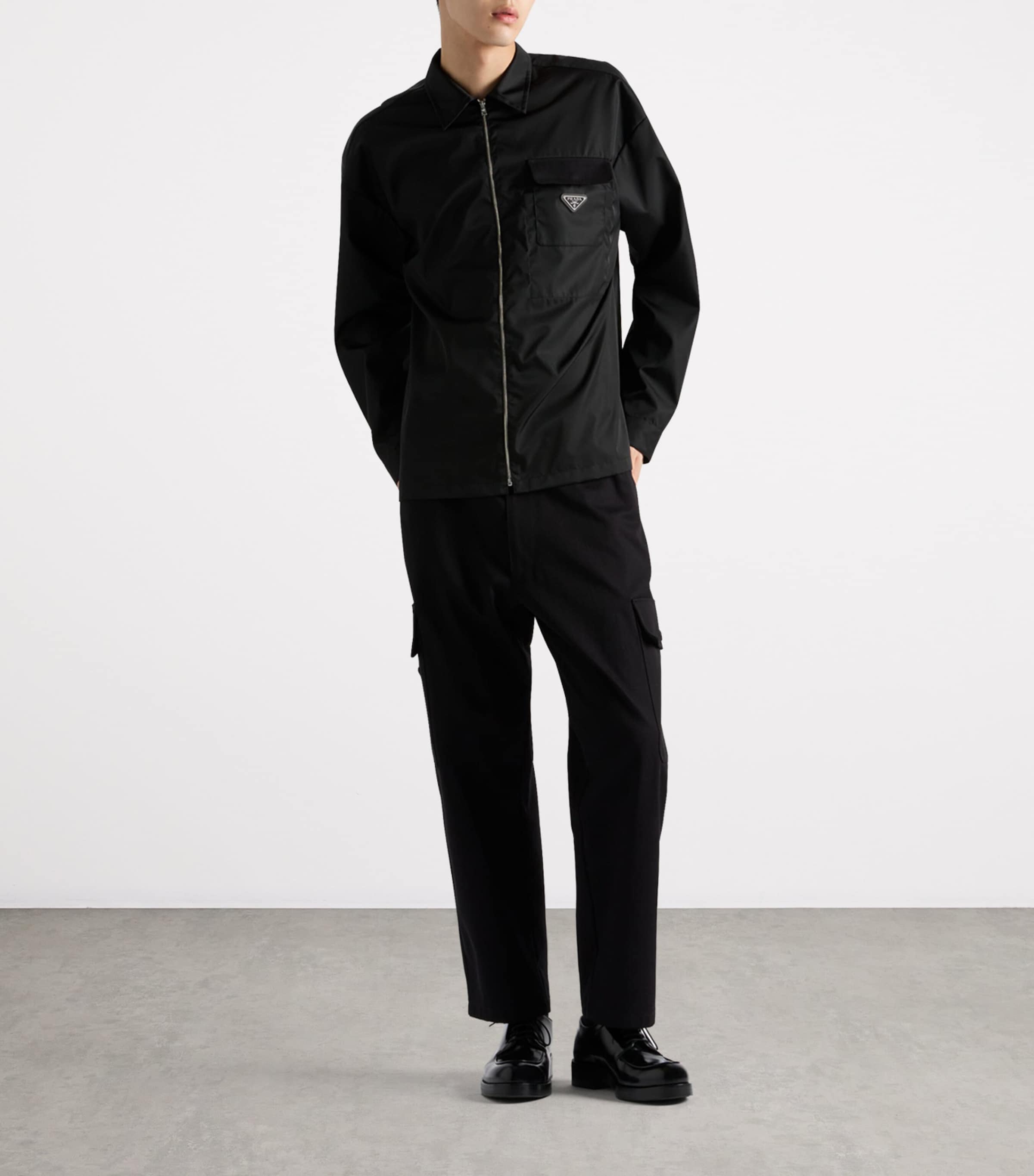 Re-Nylon Zip-Up Oversized Shirt F0002 Image 1