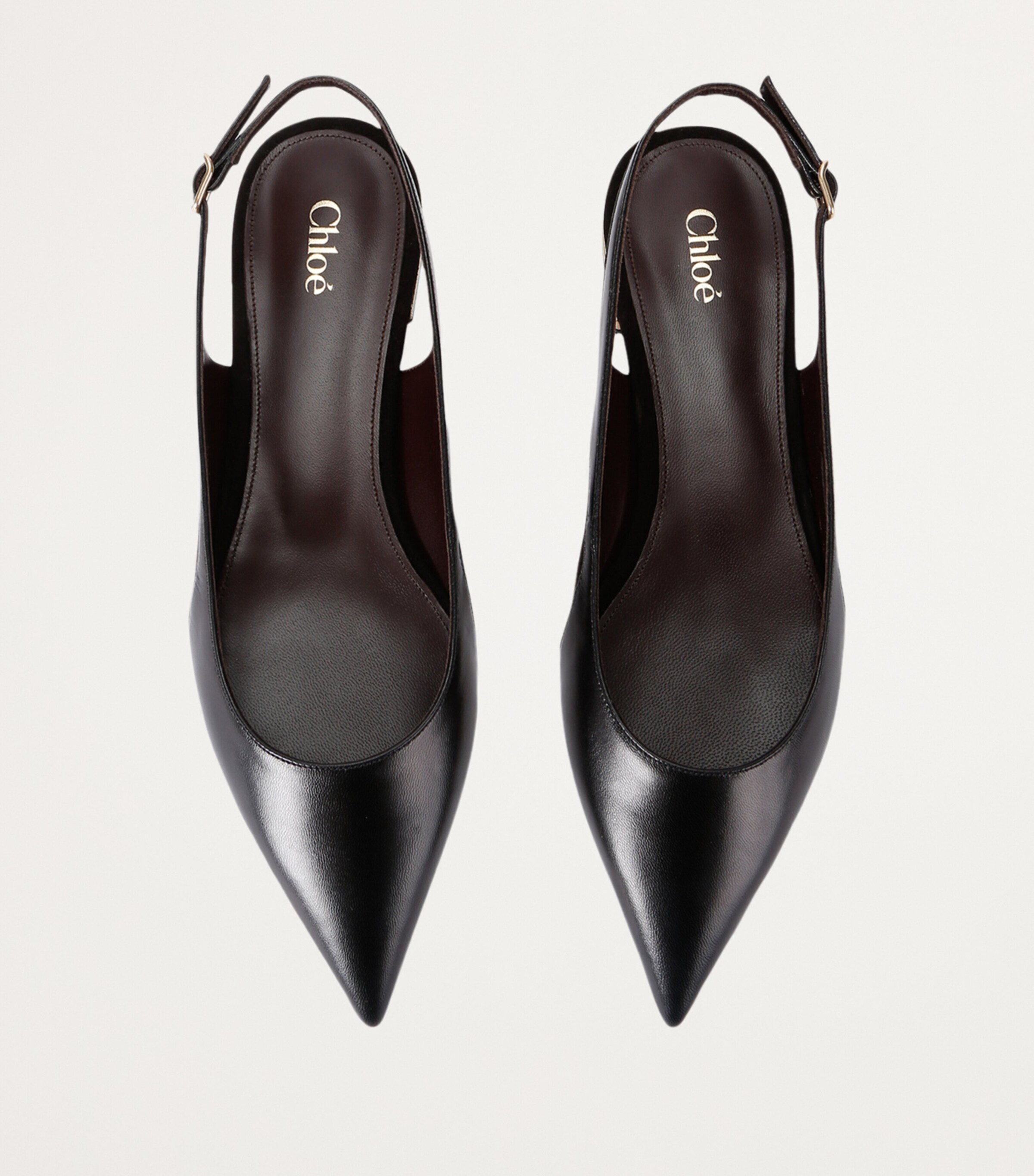 Chloé Leather Saada Slingback Flats Black Image 4
