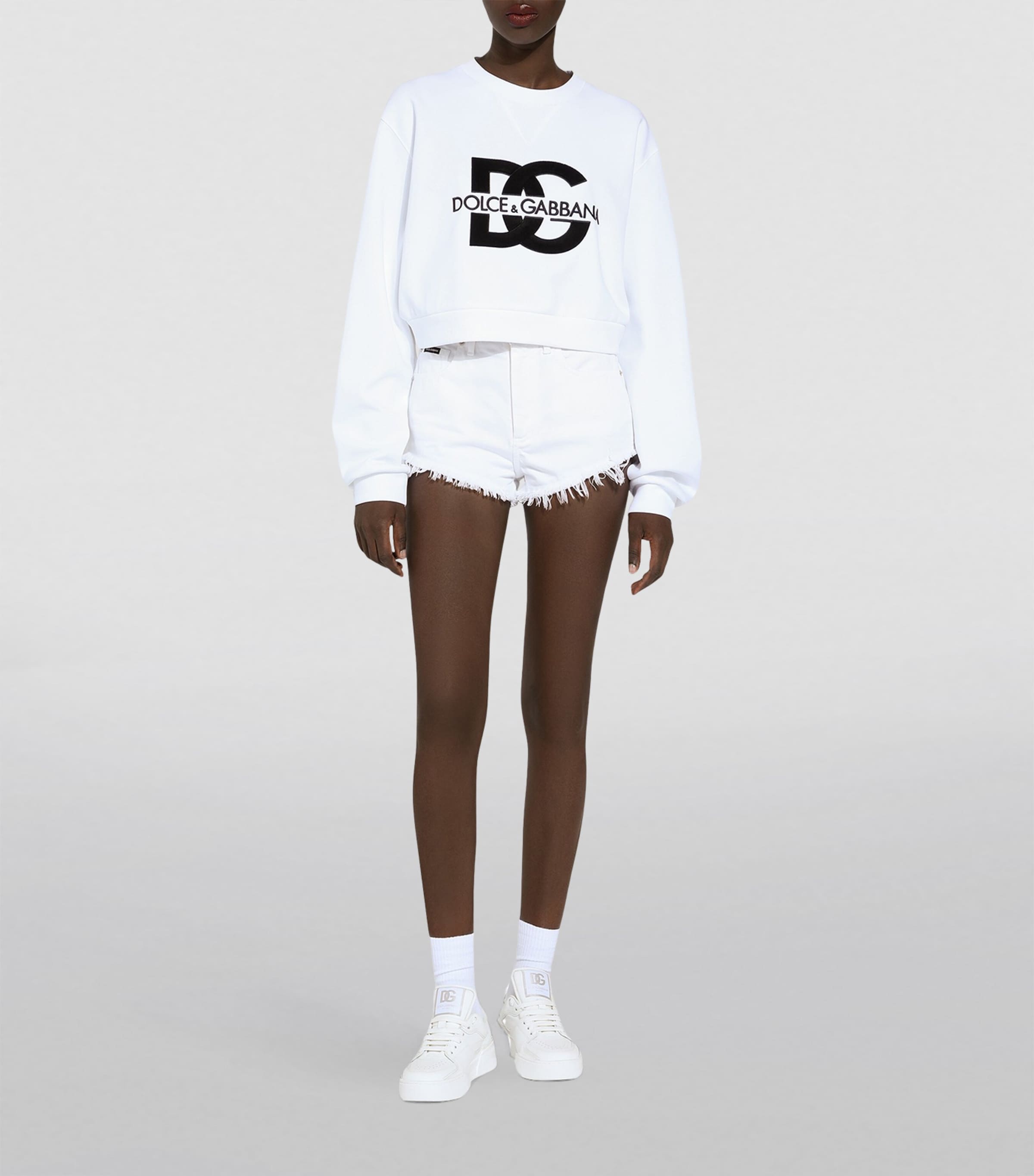 Cropped Logo Sweatshirt W0800-OPTICAL WHITE Image 2