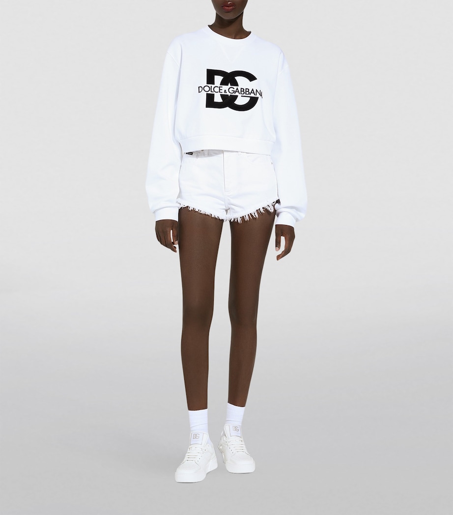 Cropped Logo Sweatshirt W0800-OPTICAL WHITE Image 2