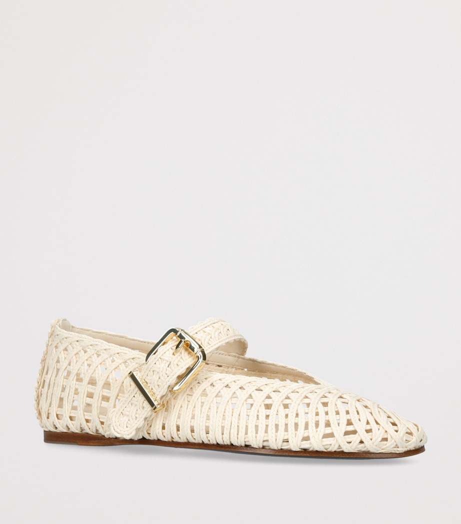 Zimmermann Leather Reef Ballerina Flats White Image 3