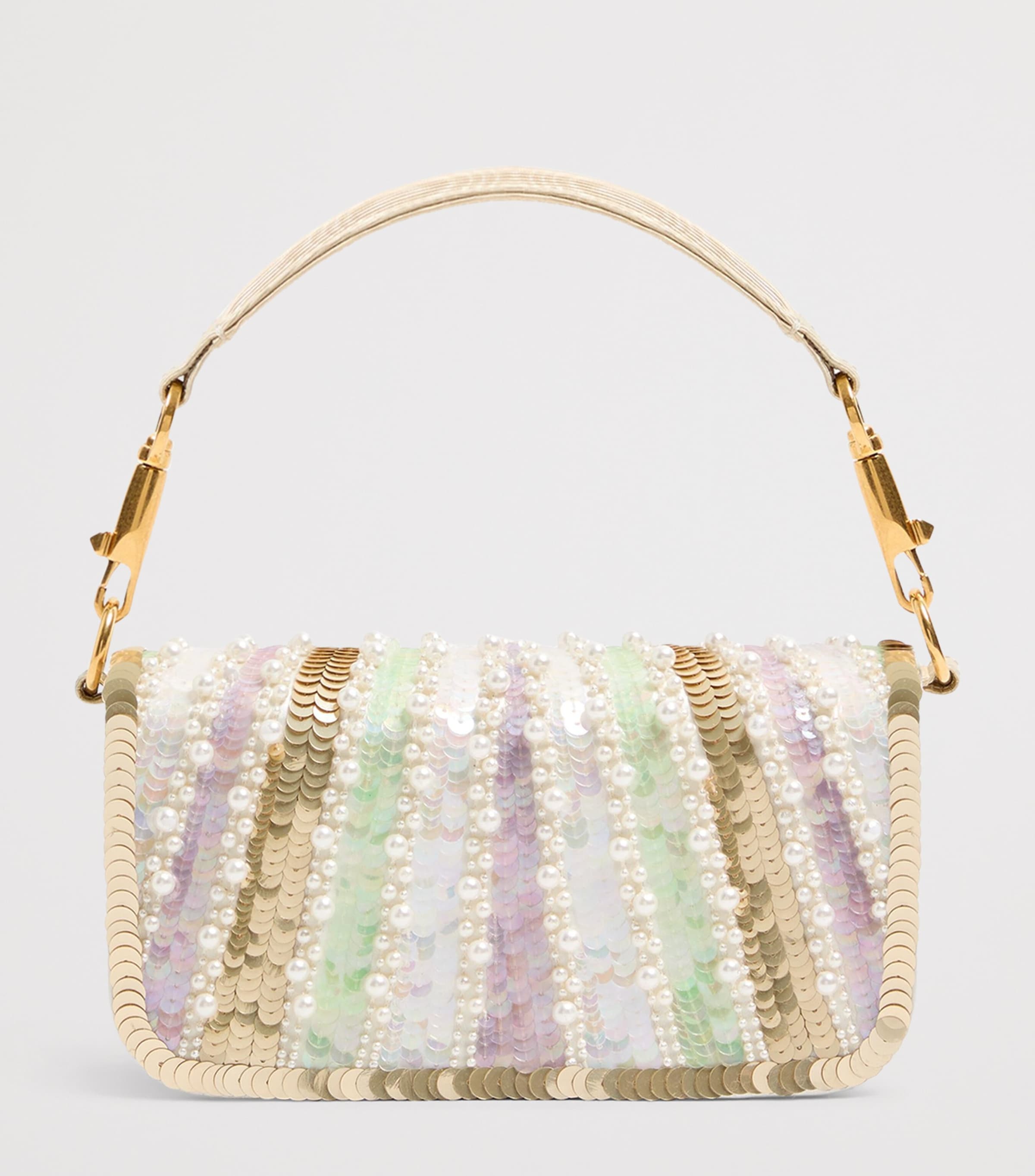 Valentino Garavani Small Embellished Locò Shoulder Bag Image 2