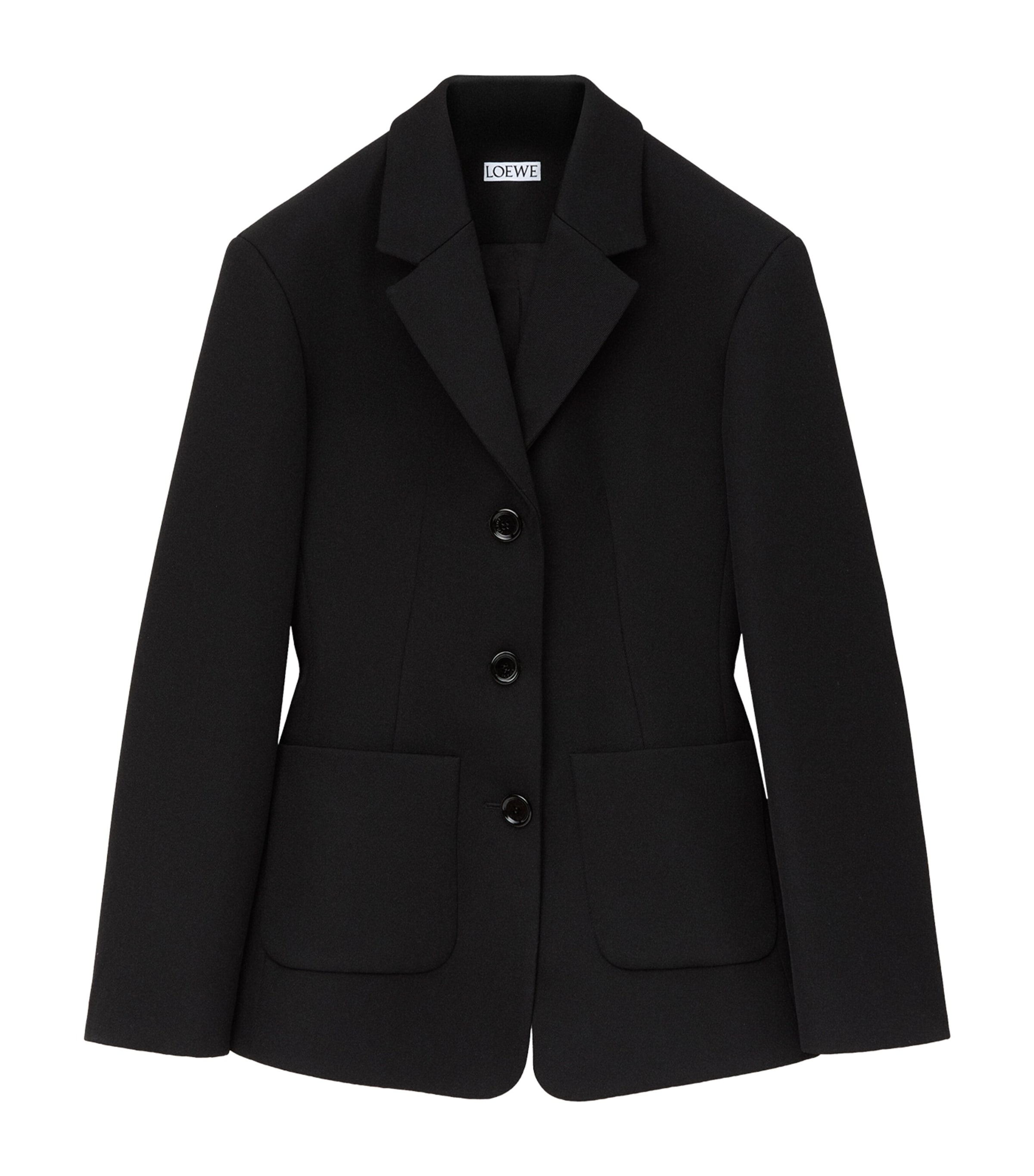 Wool-Blend Blazer BLACK Image 1