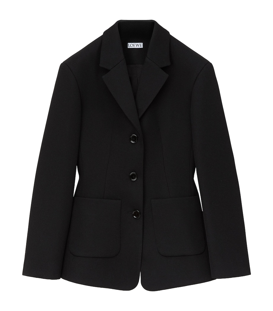 Wool-Blend Blazer BLACK Image 1