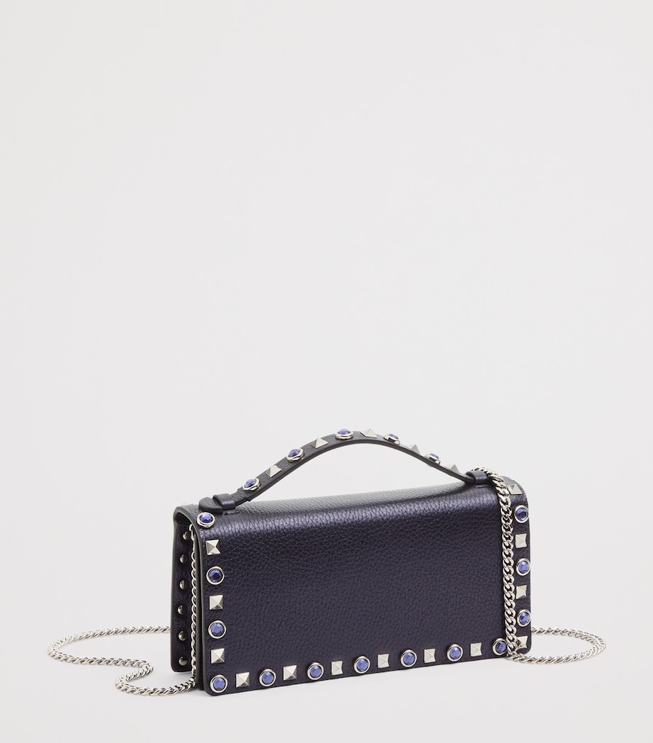 Valentino Garavani Leather Rockstud Chain Wallet Image 2