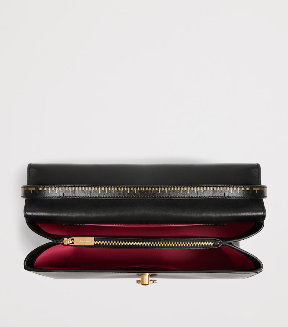 Schiaparelli Large Leather Secret Top-Handle Bag Black Image 5