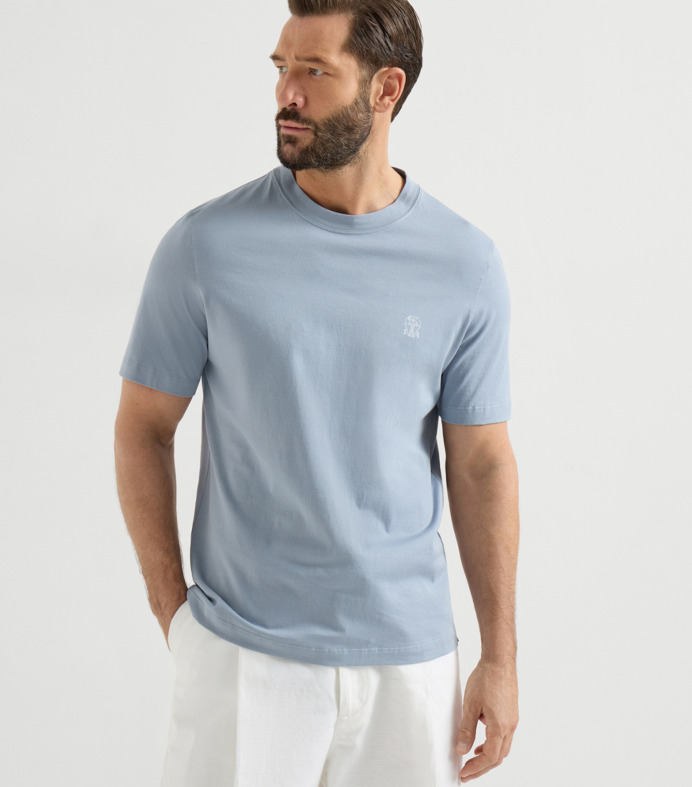即決 未使用 BRUNELLO CUCINELLI Tシャツ S Brunello Cucinelli Printed cotton jersey T-shirt Brunello Cucinelli