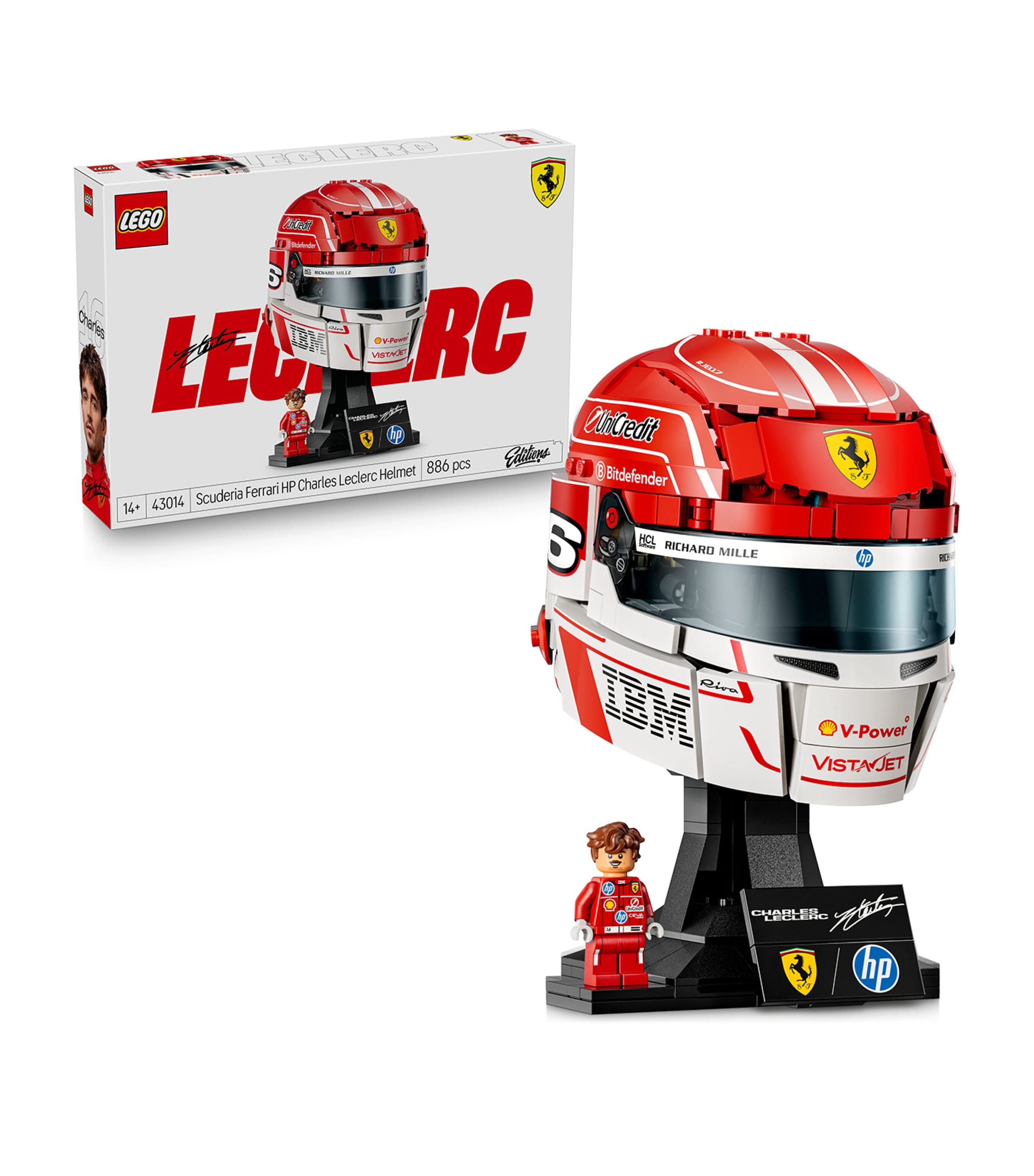 Lego Editions Scuderia Ferrari HP Charles Leclerc Helmet 43014 Image 1