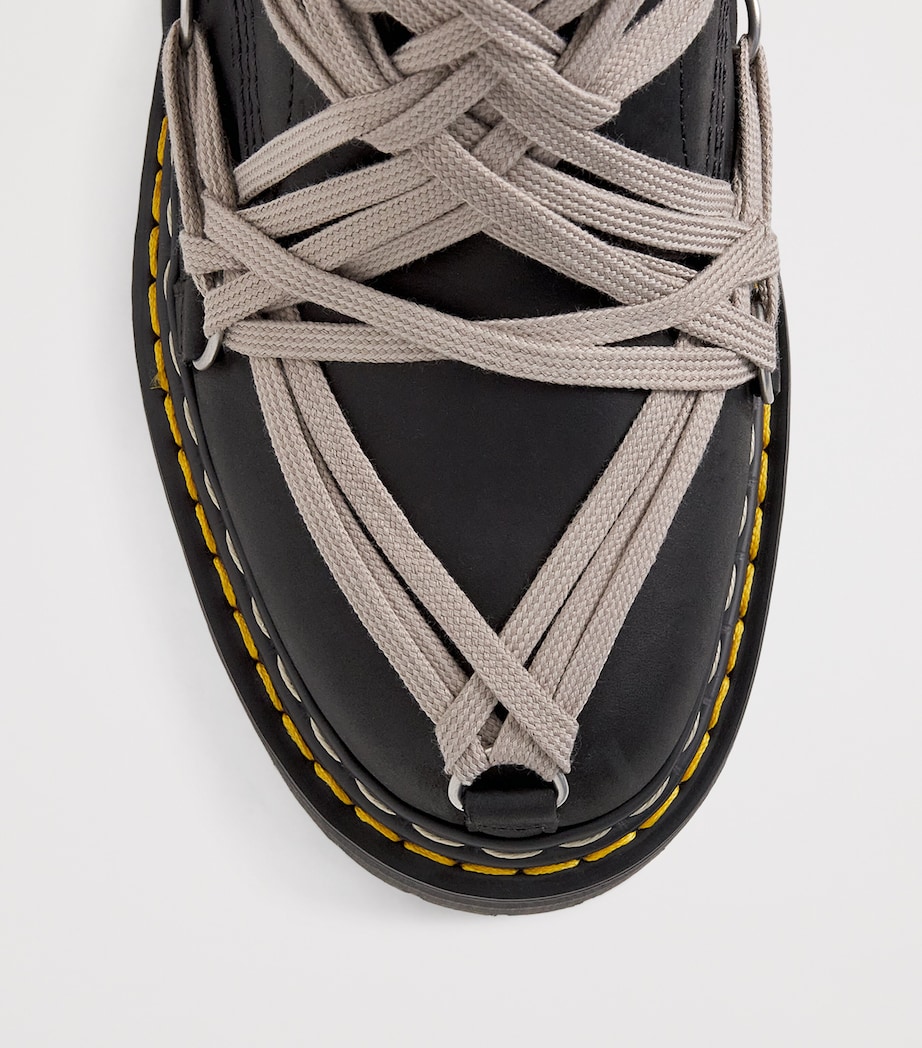 Rick Owens x Dr. Martens Leather Megalace Boots BLACK 09 Image 5