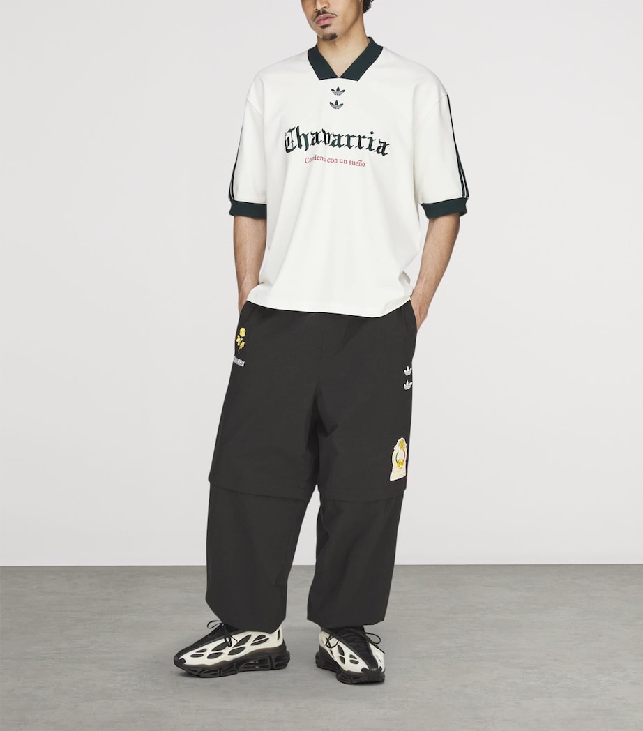 Willy Chavarria Mens x adidas Originals Soccer T-Shirt Off White Image 6