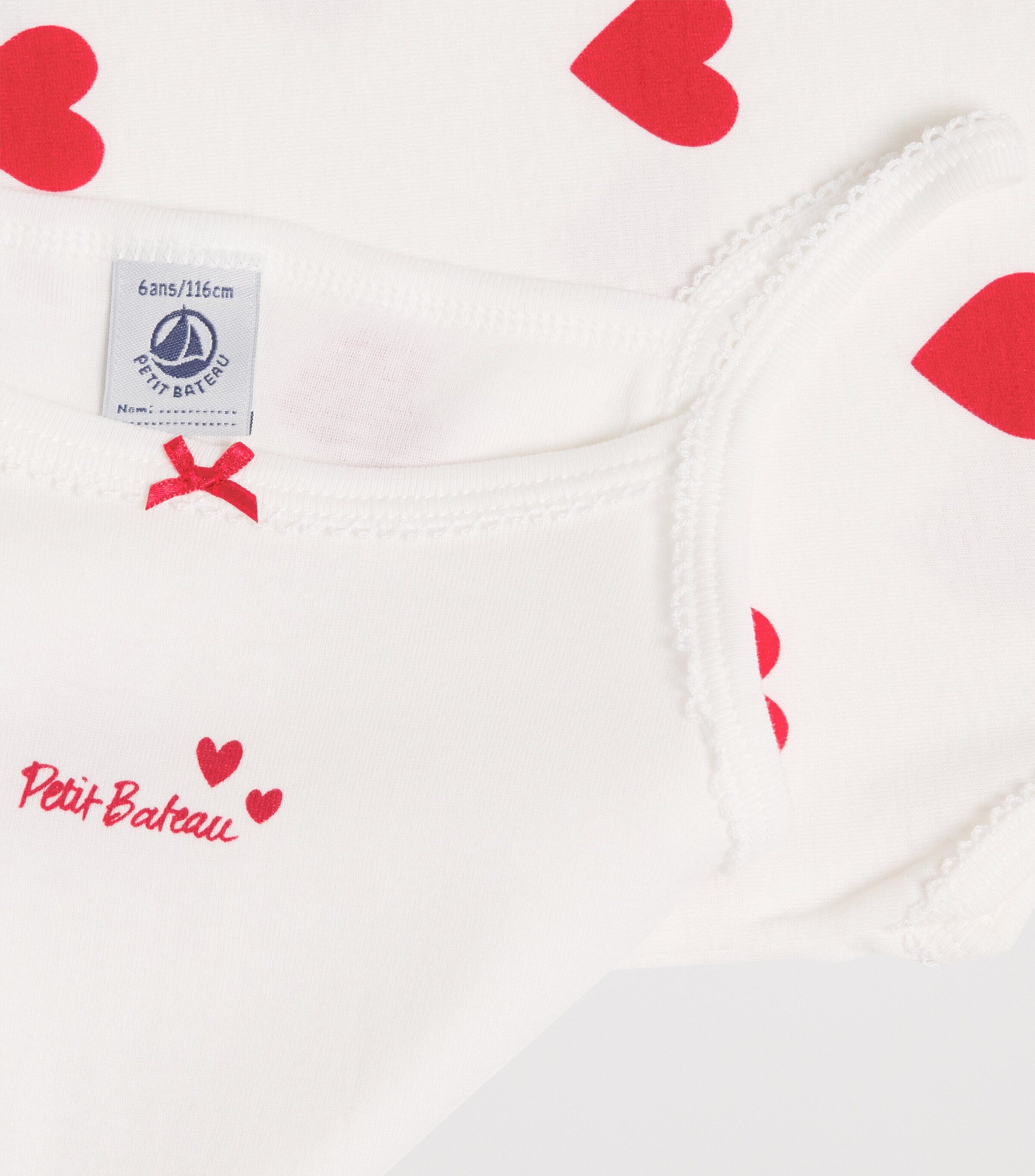 Petit Bateau Set of 2 Cotton Heart Tank Tops (4-12 Years) Multi Image 4