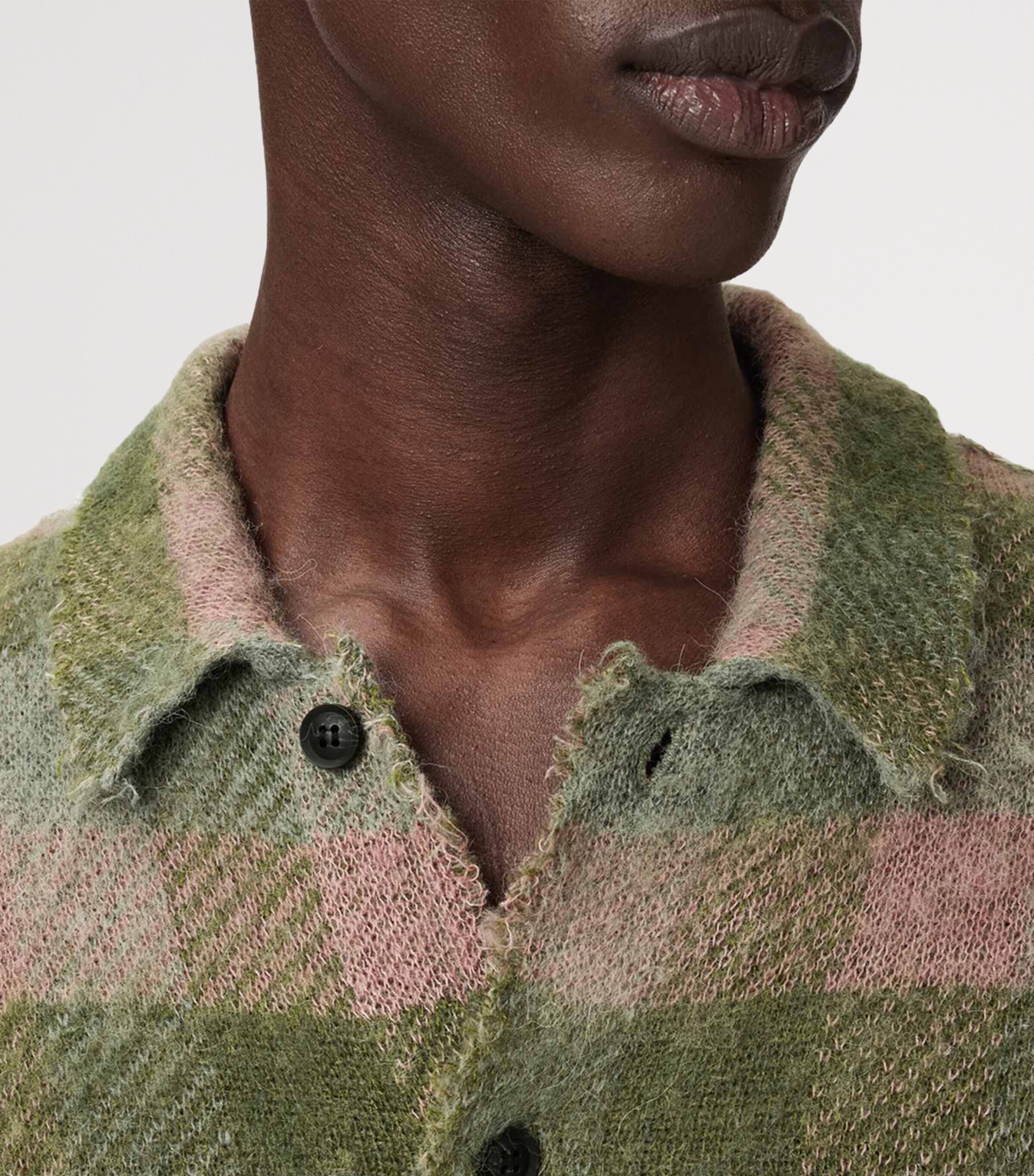 AllSaints Mens Check Adler Shirt Sunbaked Pink Image 6