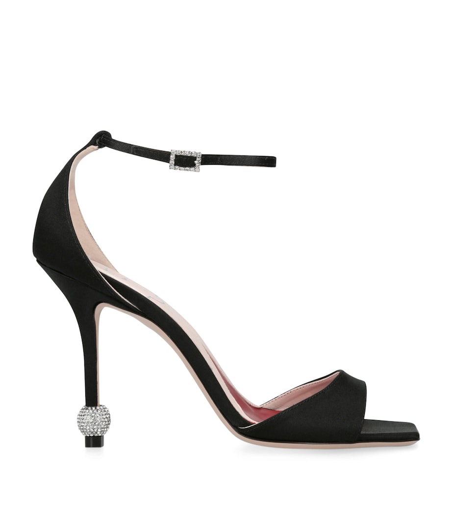 Satin Marlene Sandals 100 BLACK Image 1