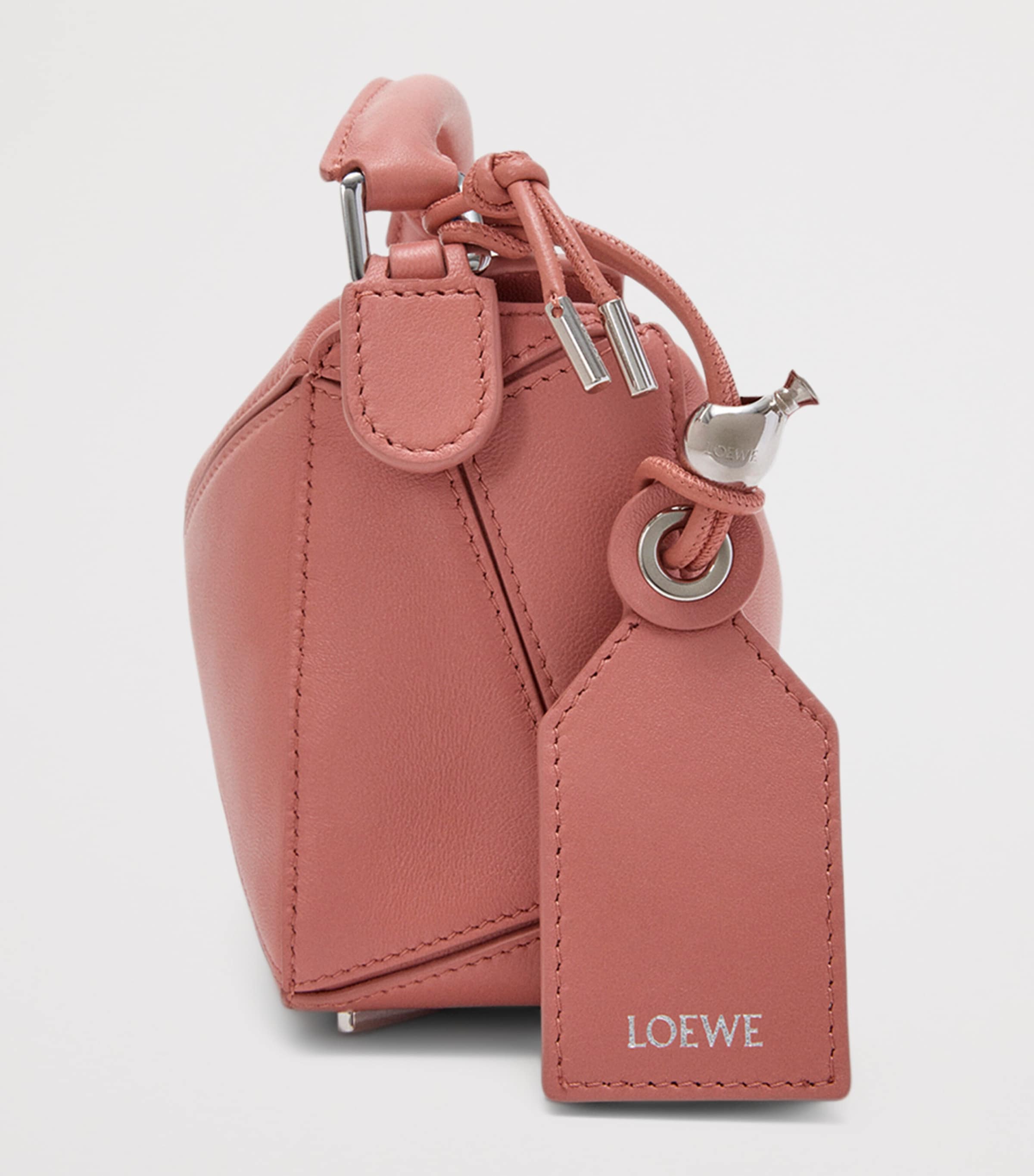 Mini Leather Featherlight Puzzle Top-Handle Bag BLUSH Image 4