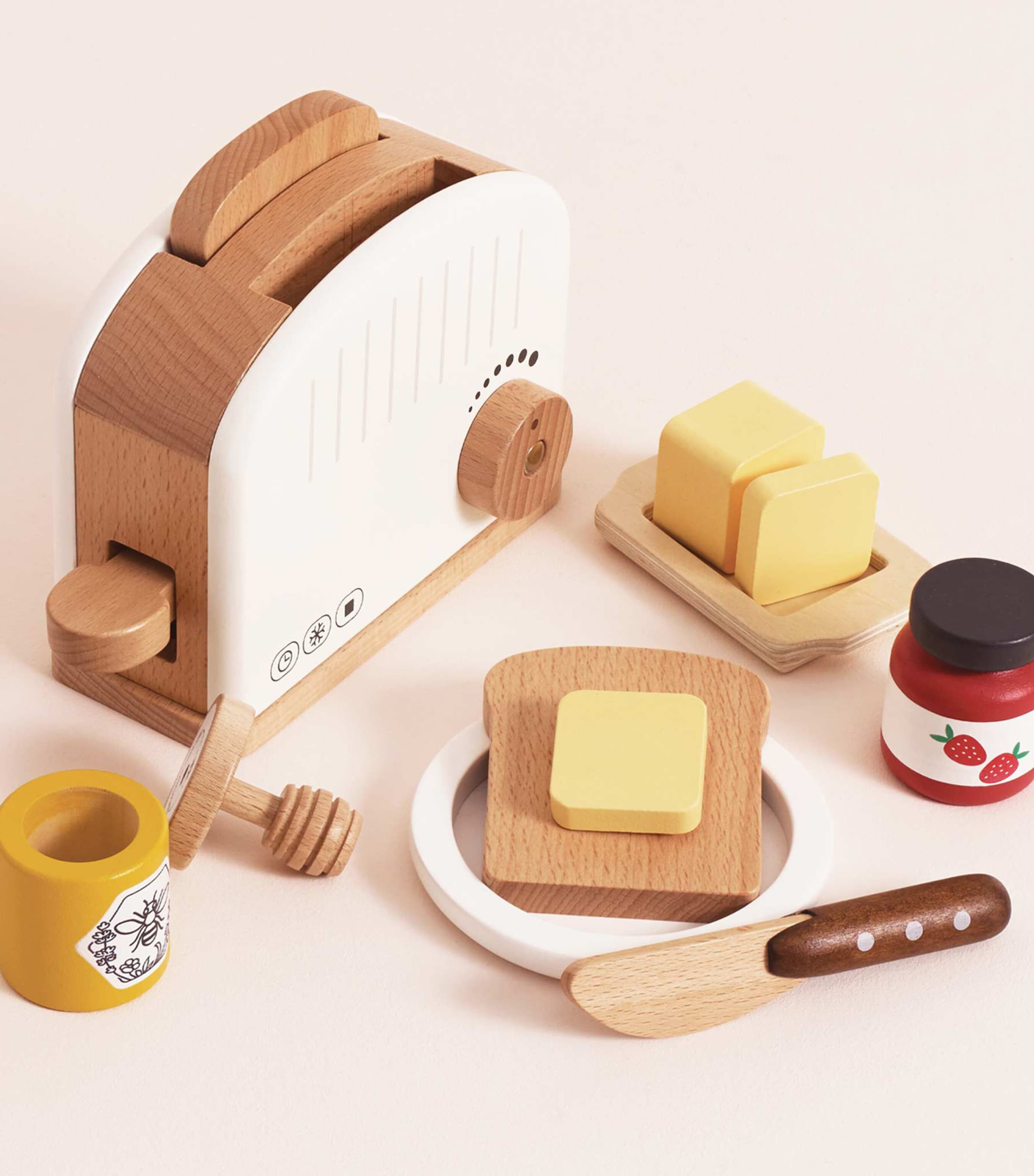 Wooden Breakfast Toaster Playset MULTI Image 2