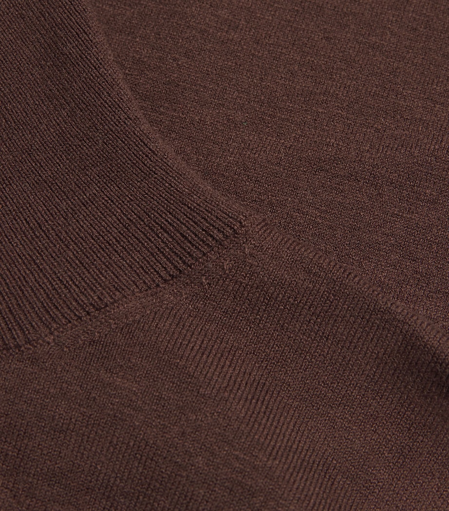 Silk-Wool Rollneck Sweater CHOCOLATE Image 5
